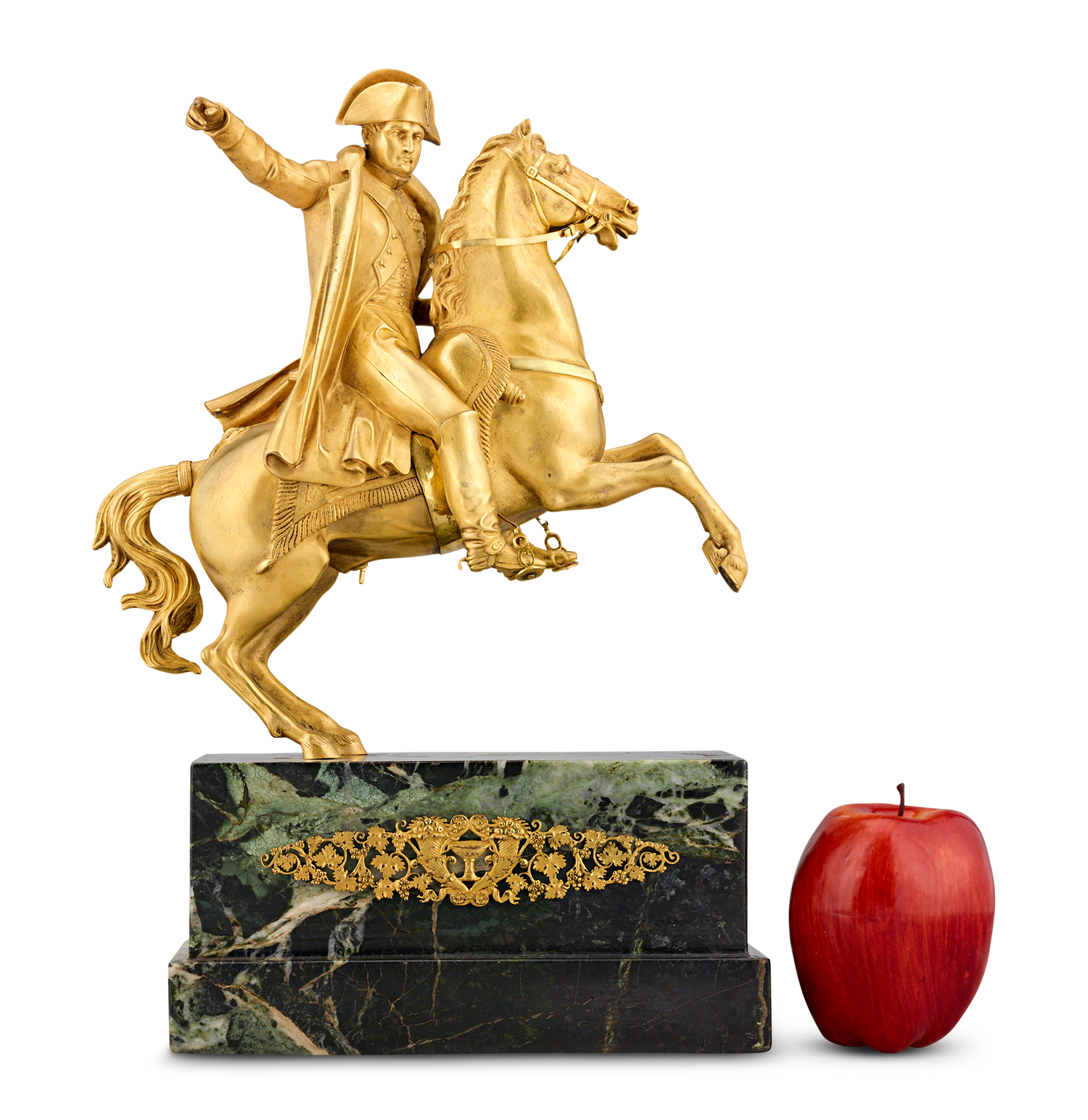 Napoleon on Horseback Gilded Statue