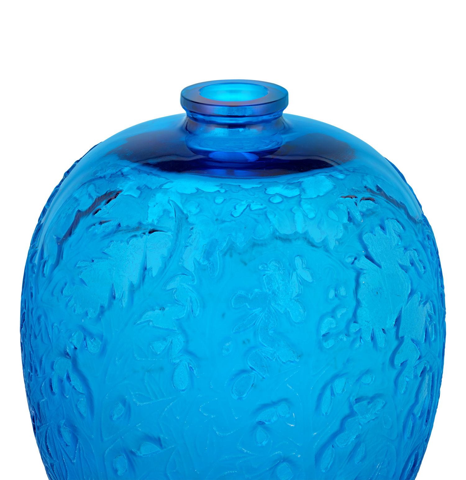 Blue Acanthes Vase by René Lalique