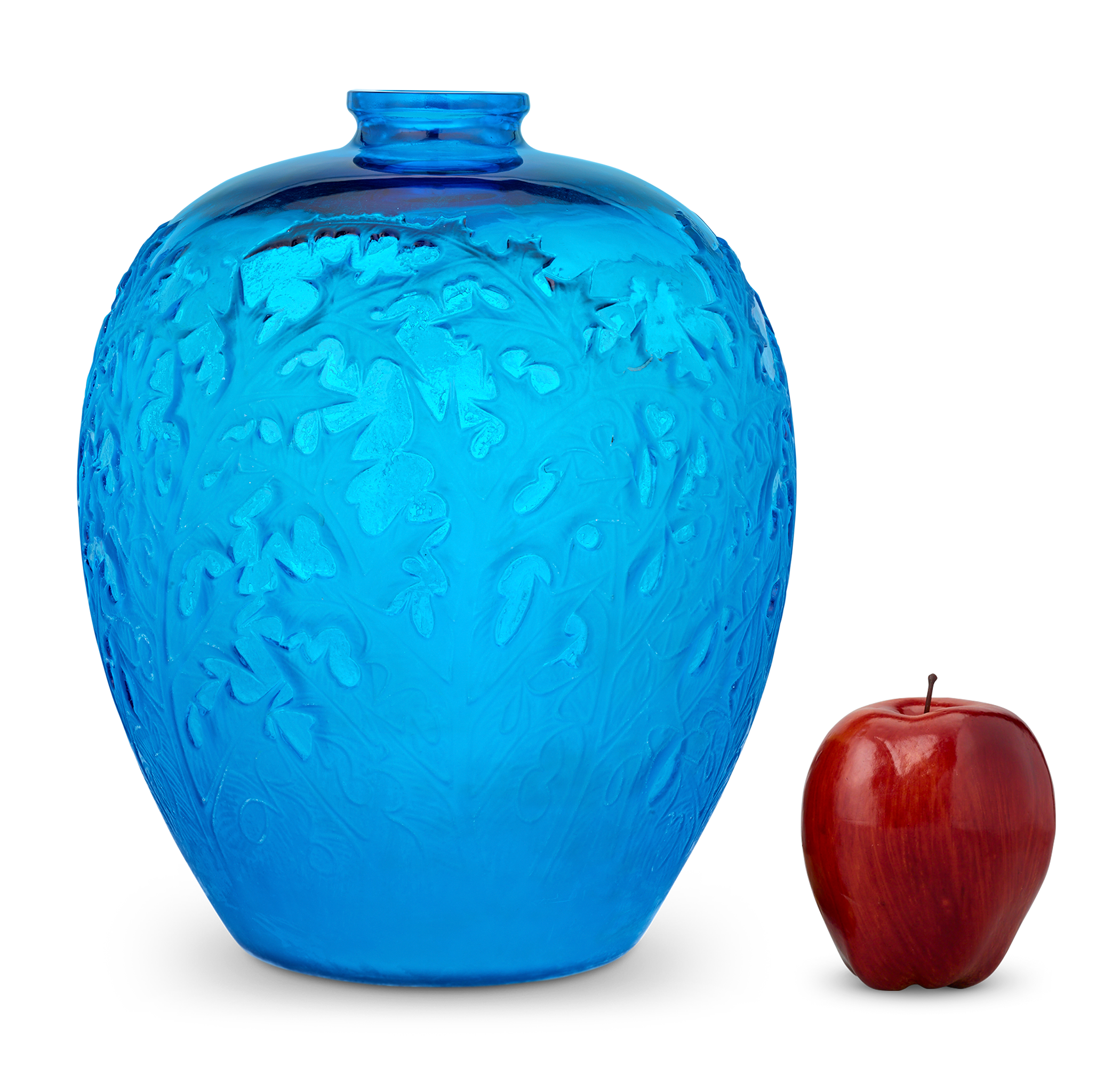 Blue Acanthes Vase by René Lalique