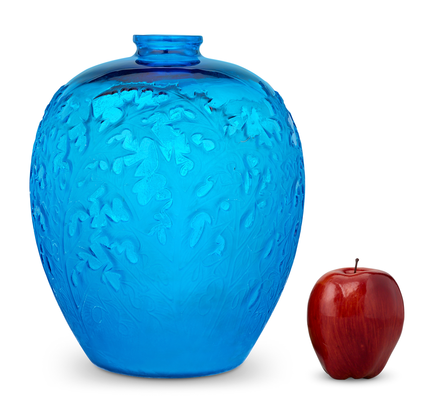 Blue Acanthes Vase by René Lalique