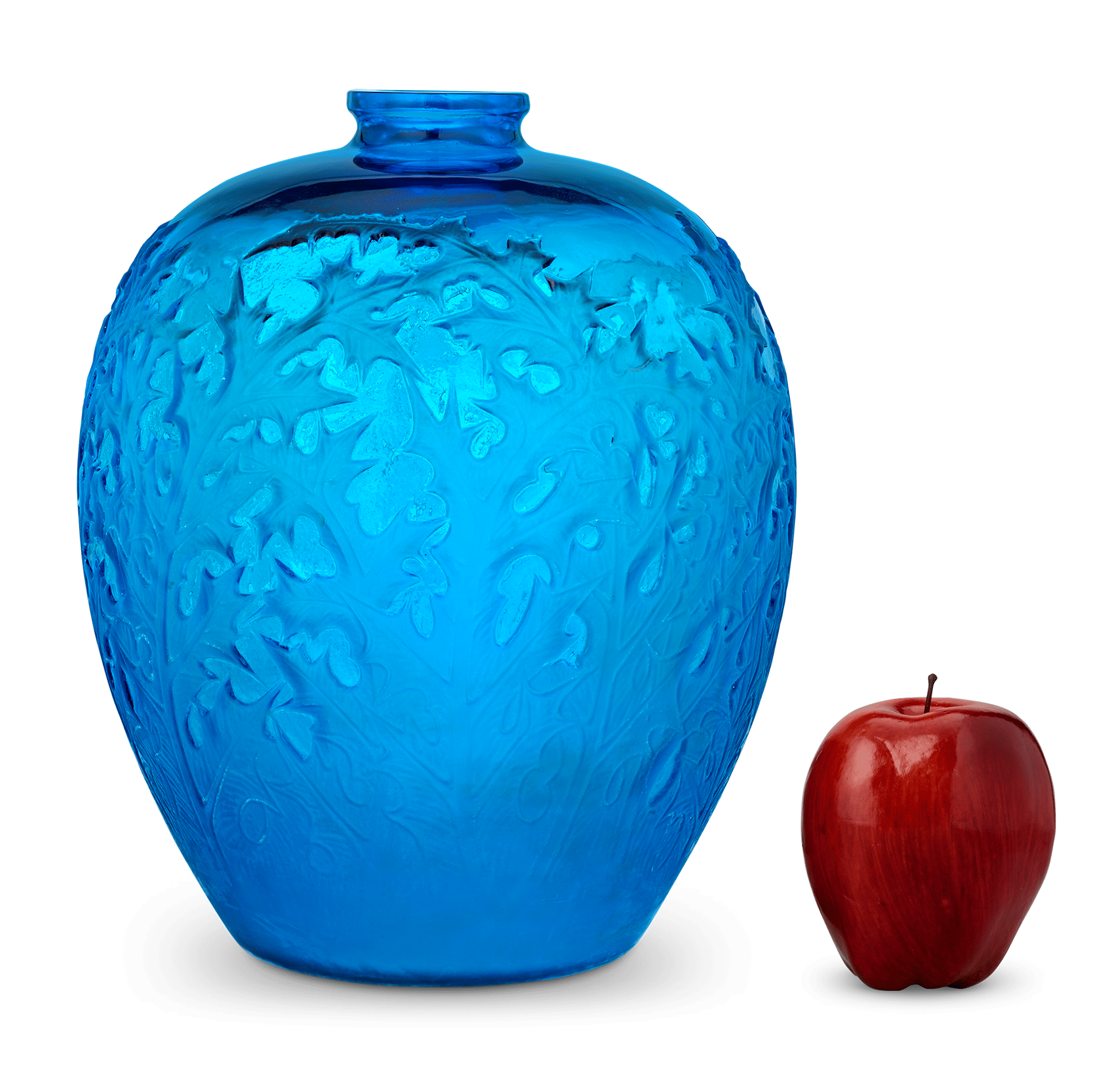 Blue Acanthes Vase by René Lalique