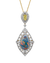 Black Opal and Natural Fancy Yellow Diamond Necklace