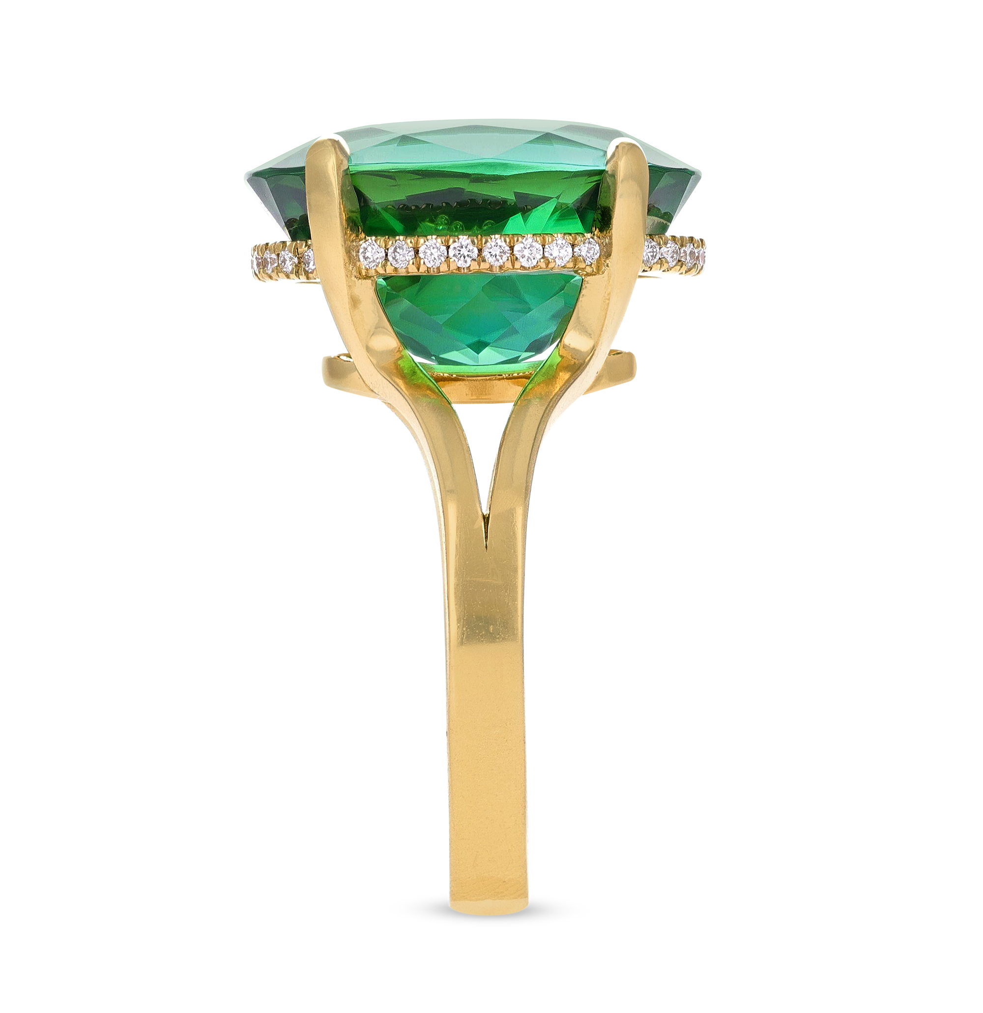 Unheated Brazil Paraiba Tourmaline Ring, 12.51 carats