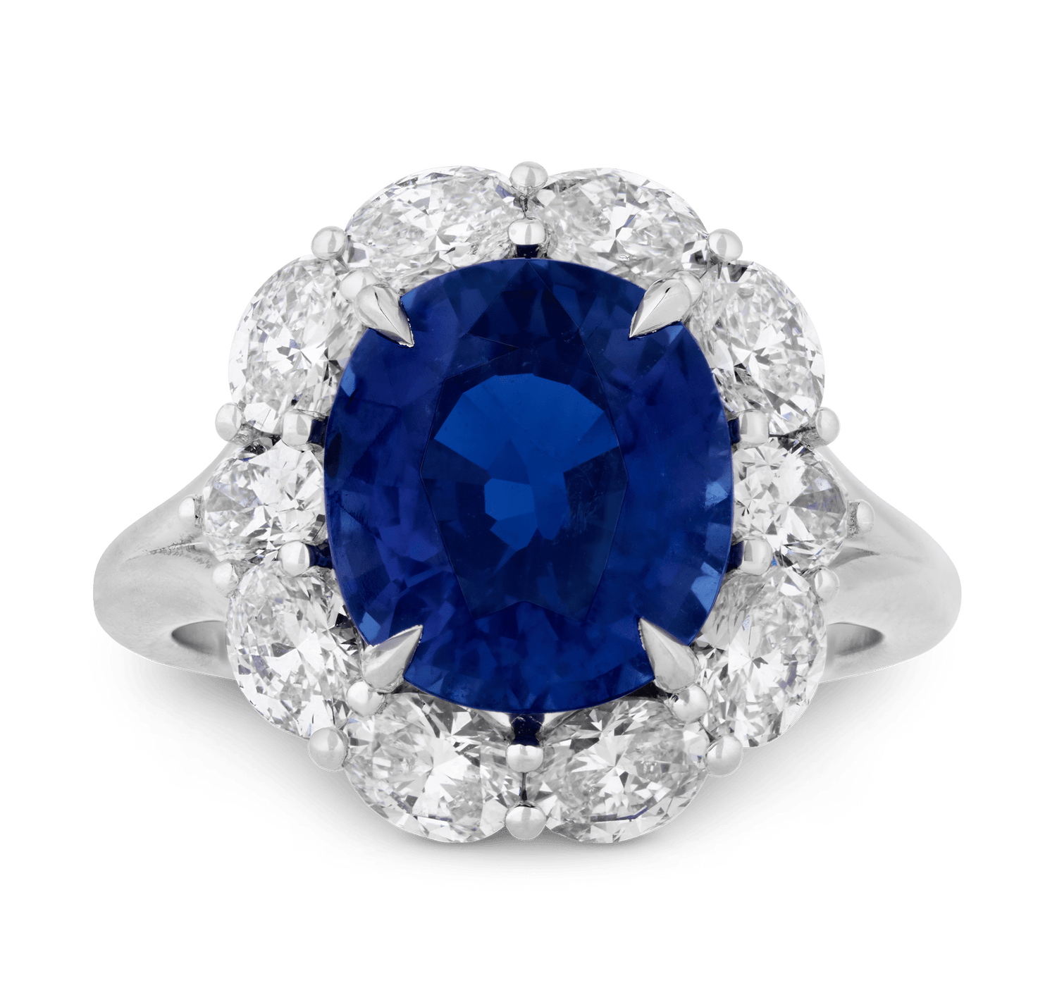 Unheated Kashmir Sapphire Ring, 5.38 carats