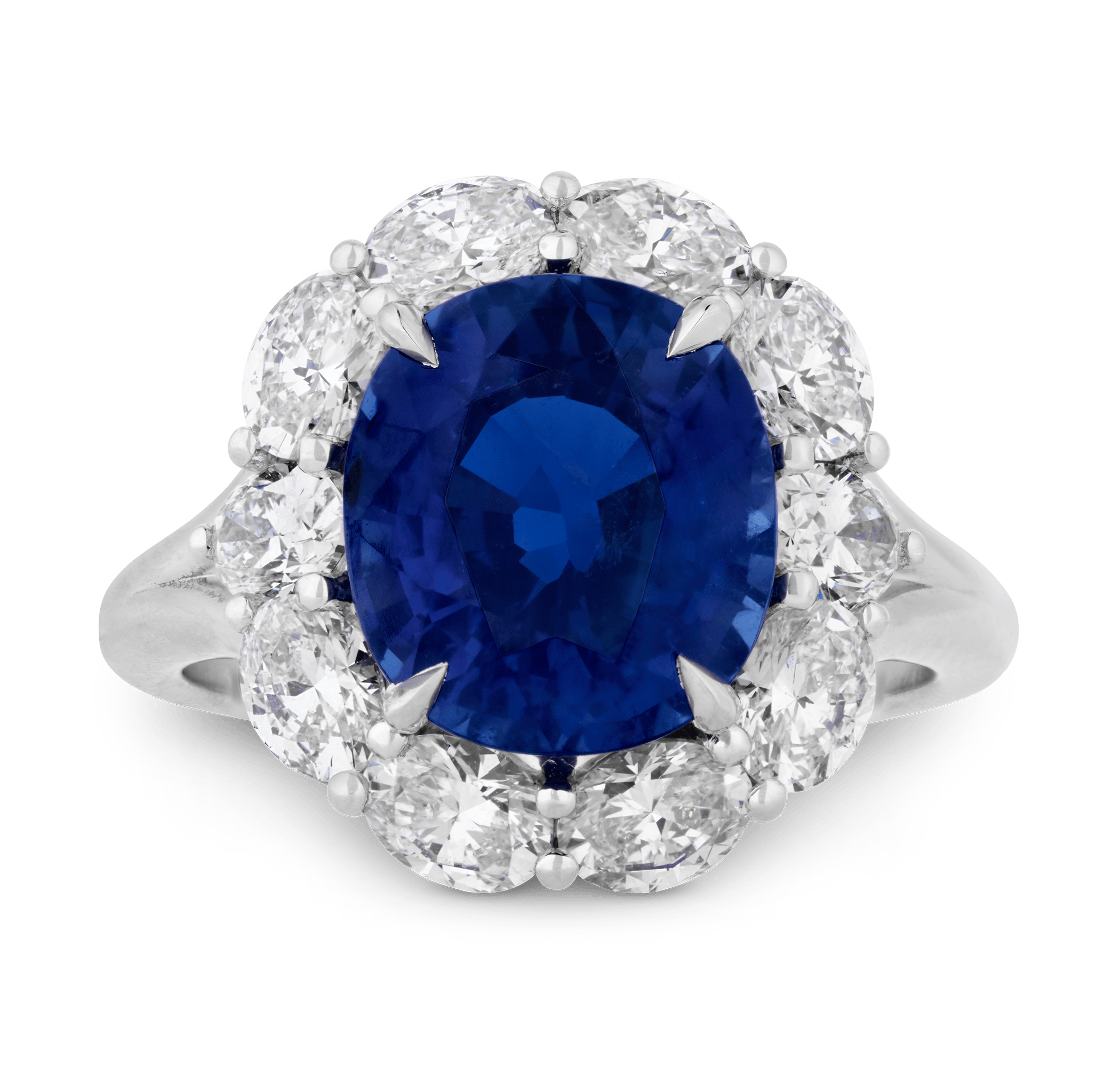 Unheated Kashmir Sapphire Ring, 5.38 carats