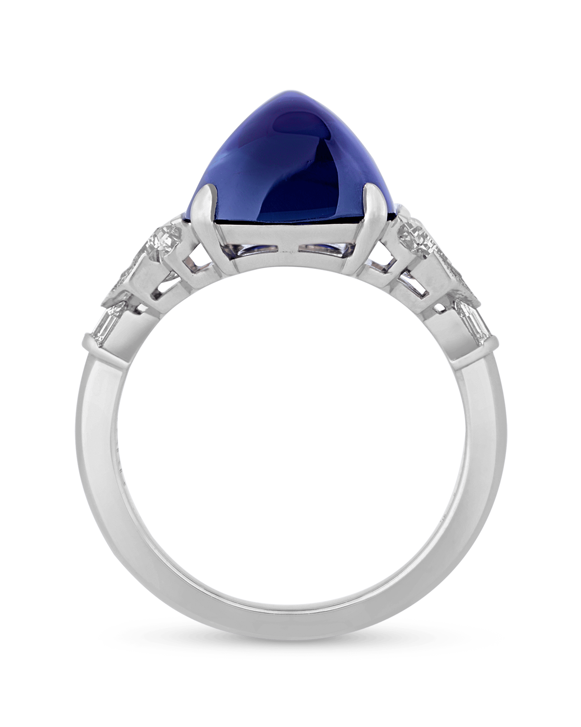 Raymond Yard Sugarloaf Burma Sapphire Ring, 8.92 carats