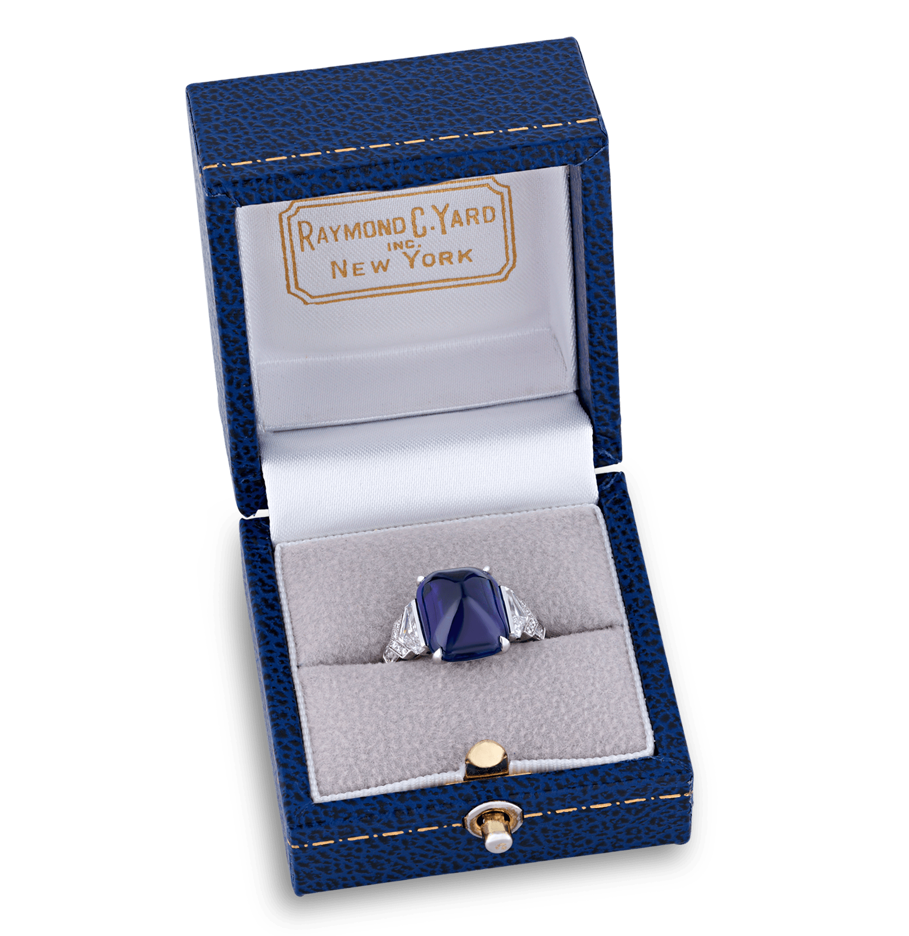 Raymond Yard Sugarloaf Burma Sapphire Ring, 8.92 carats