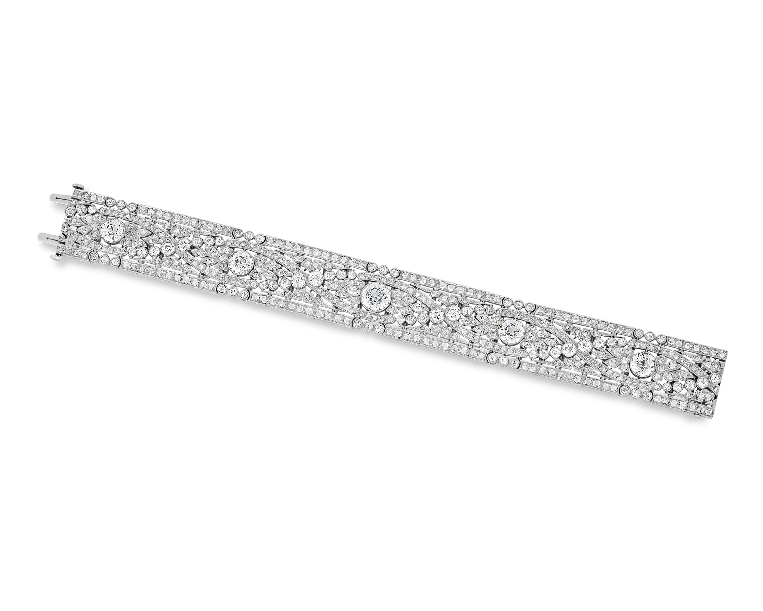 Oscar Heyman Belle Époque Diamond Bracelet, 19.50 carats