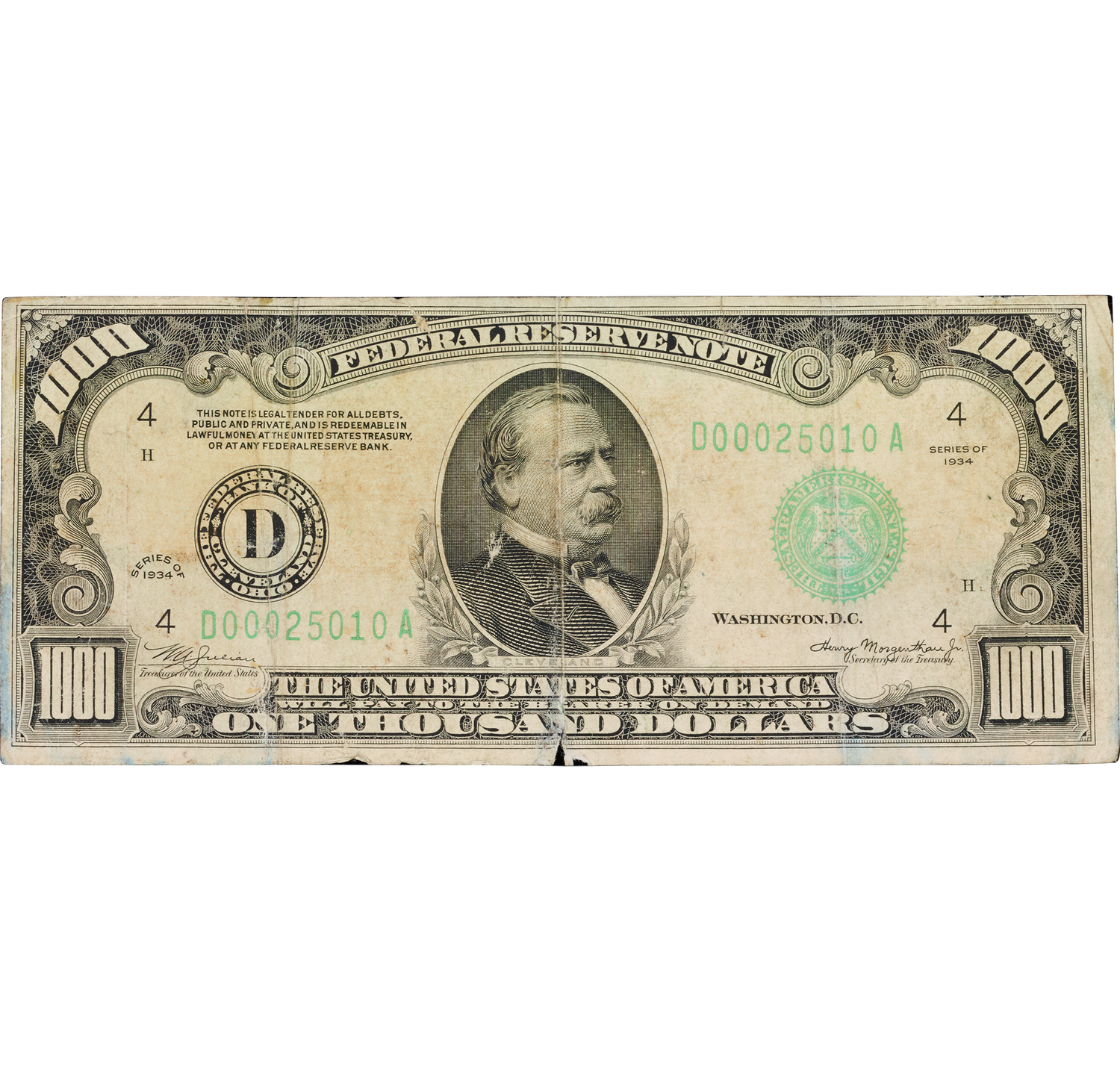 U.S. $1000 Federal Reserve Note