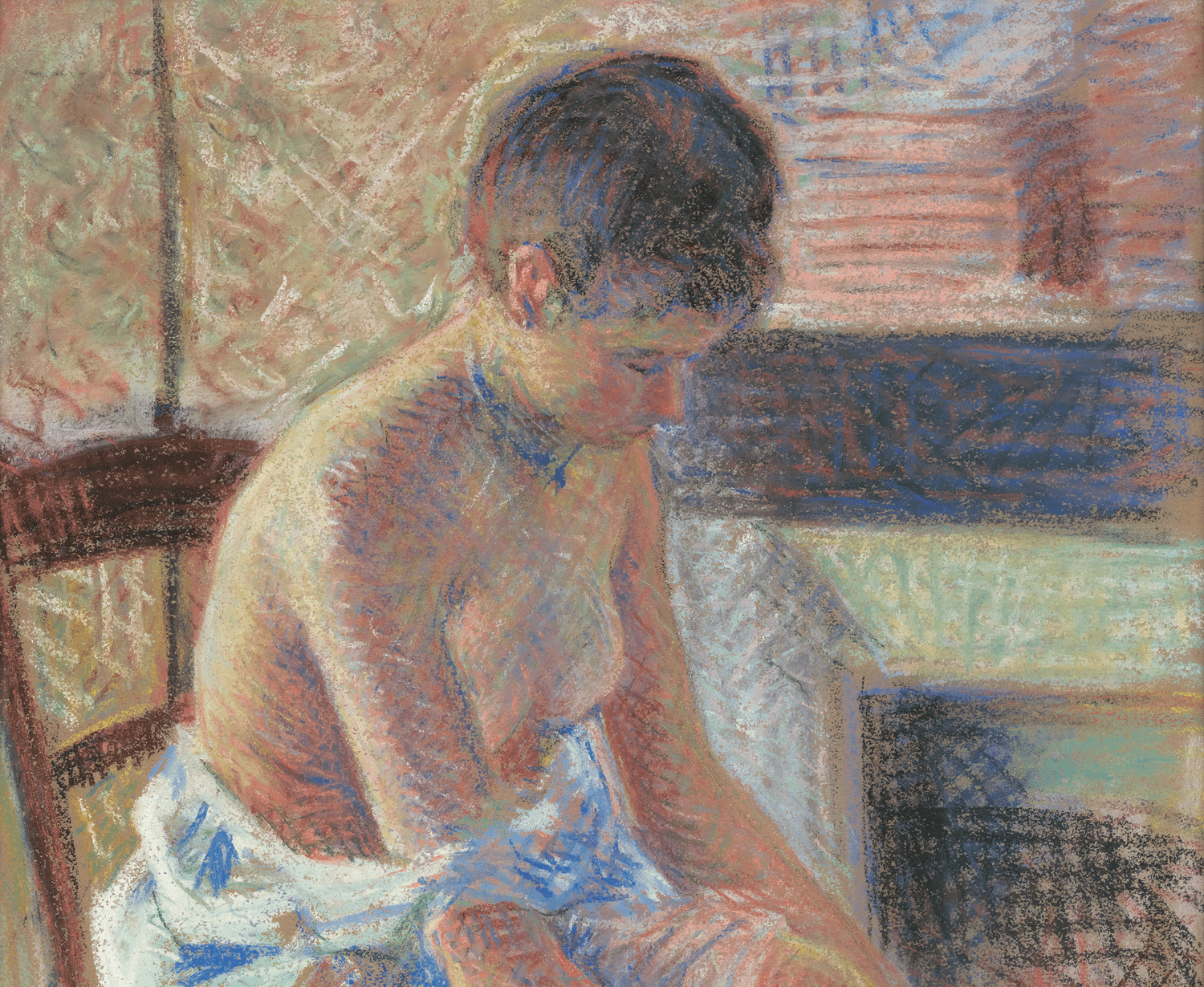 Femme mettant ses bas by Maximilien Luce