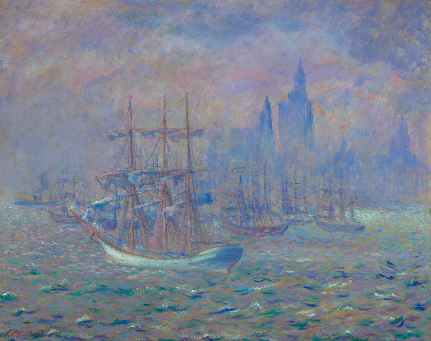 Sailboats, Upper Bay, New York by Theodore Earl Butler