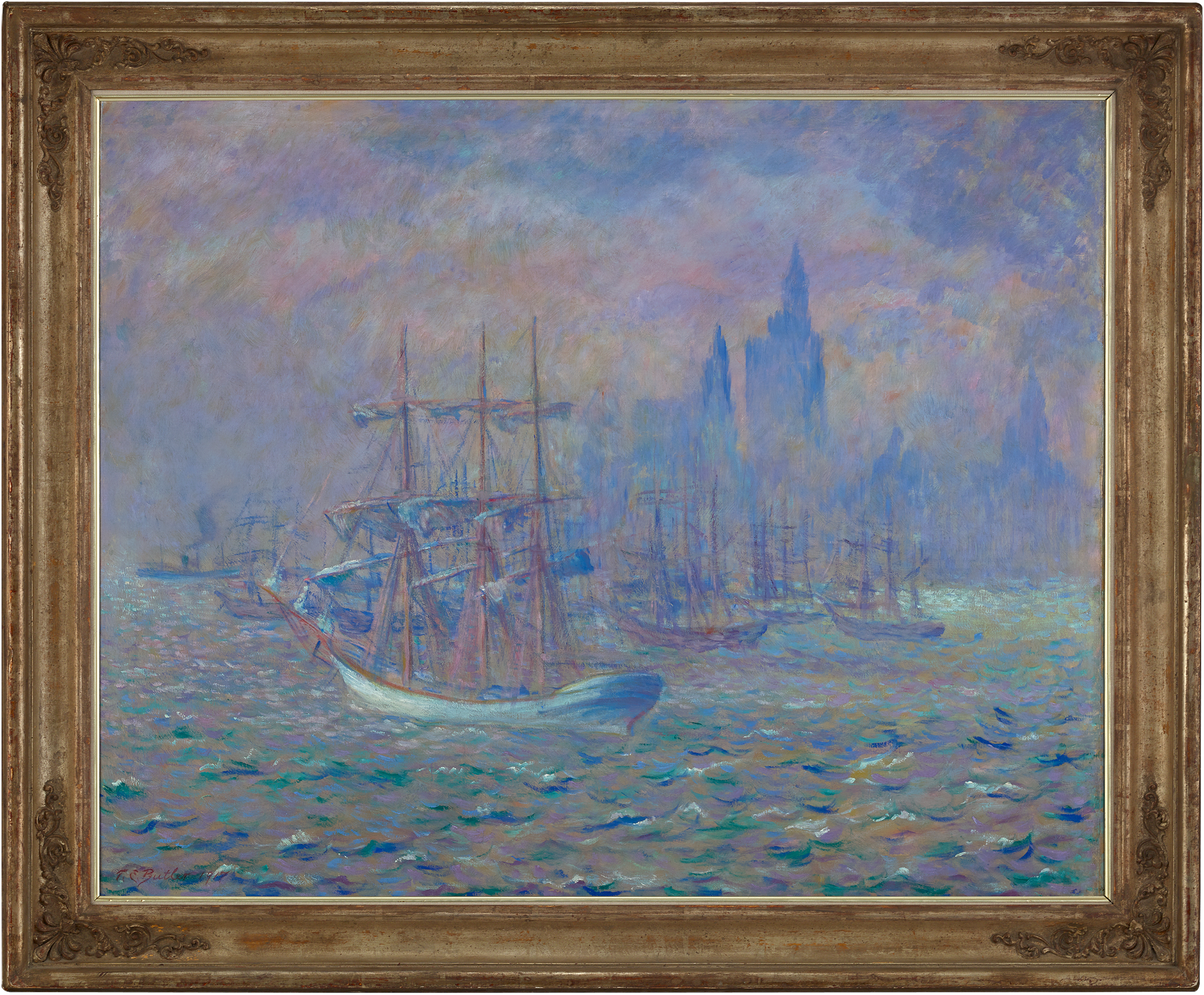 Sailboats, Upper Bay, New York by Theodore Earl Butler