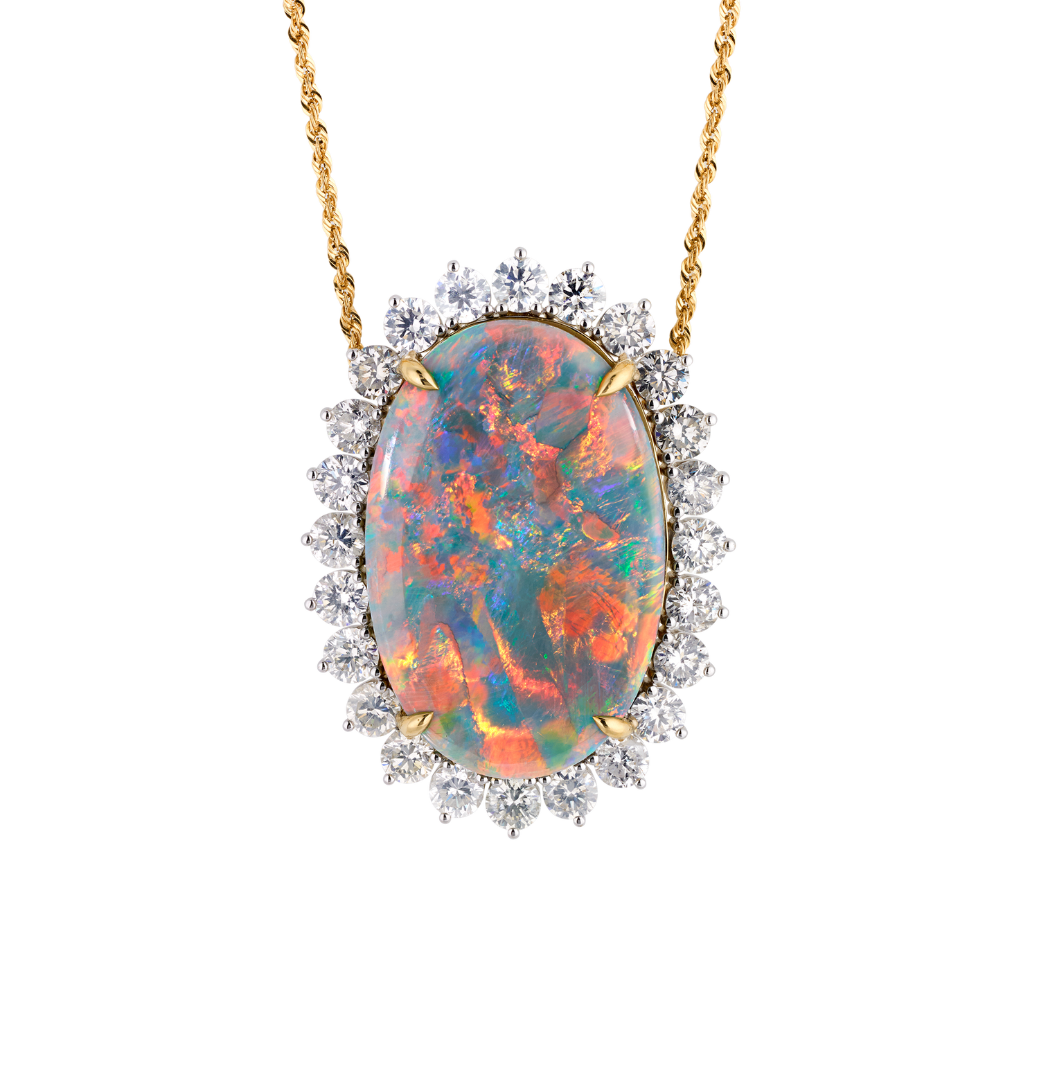 Black Opal Pendant, 51.54 Carats