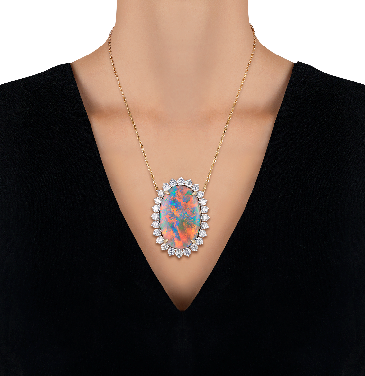 Black Opal Pendant, 51.54 Carats