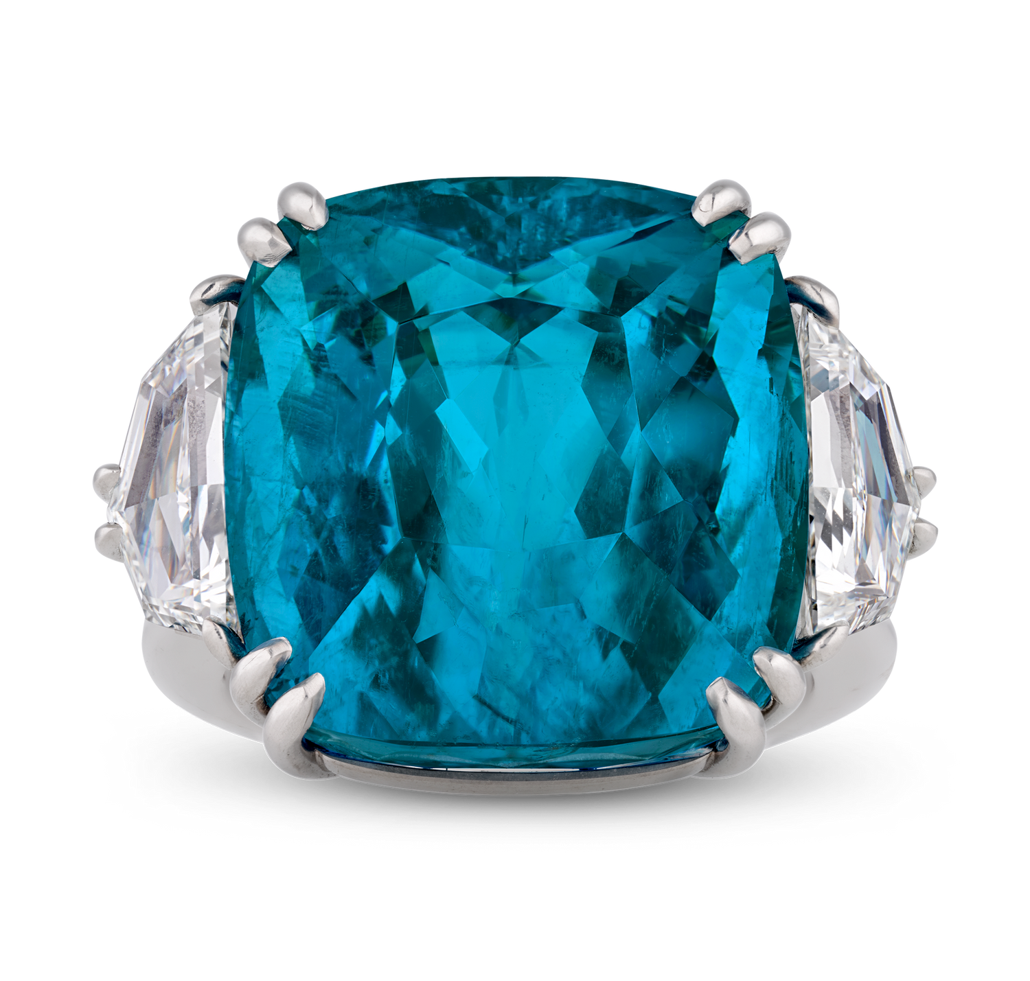 Unheated Brazilian Paraiba Ring, 23.50 carats