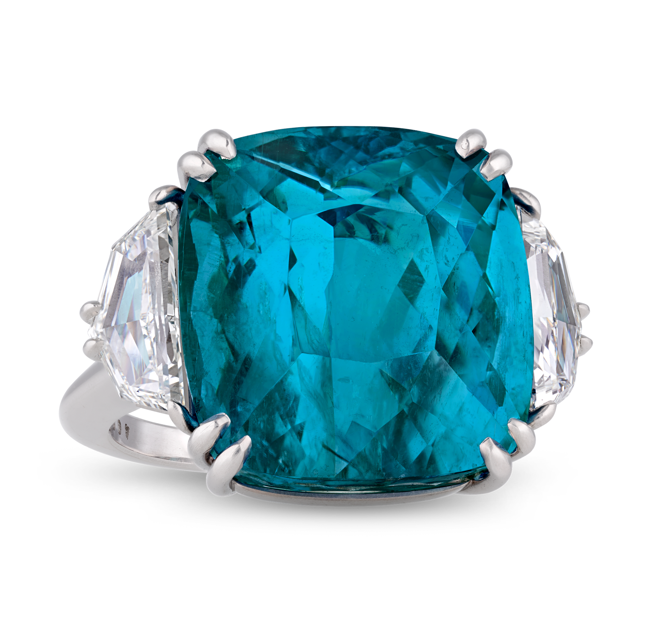 Unheated Brazilian Paraiba Ring, 23.50 carats