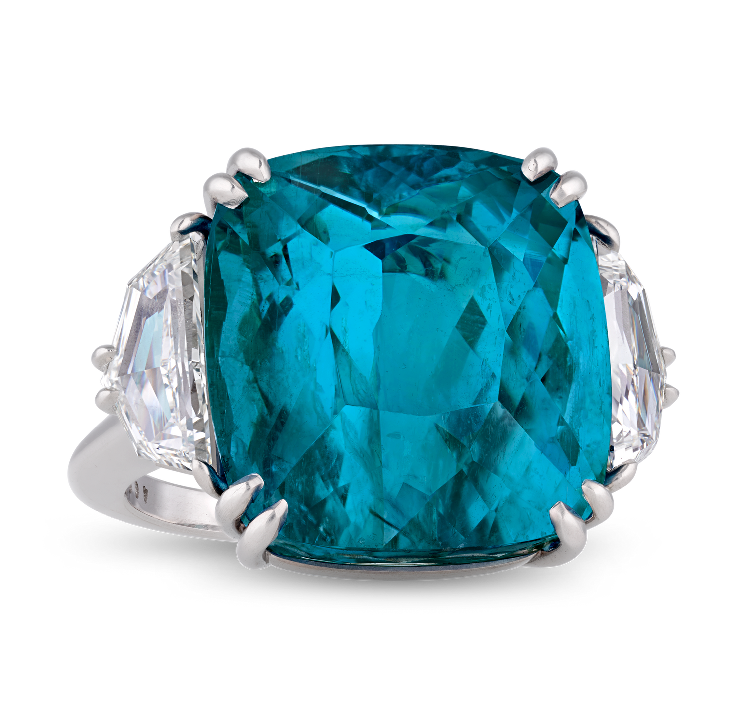 Unheated Brazilian Paraiba Ring, 23.50 carats