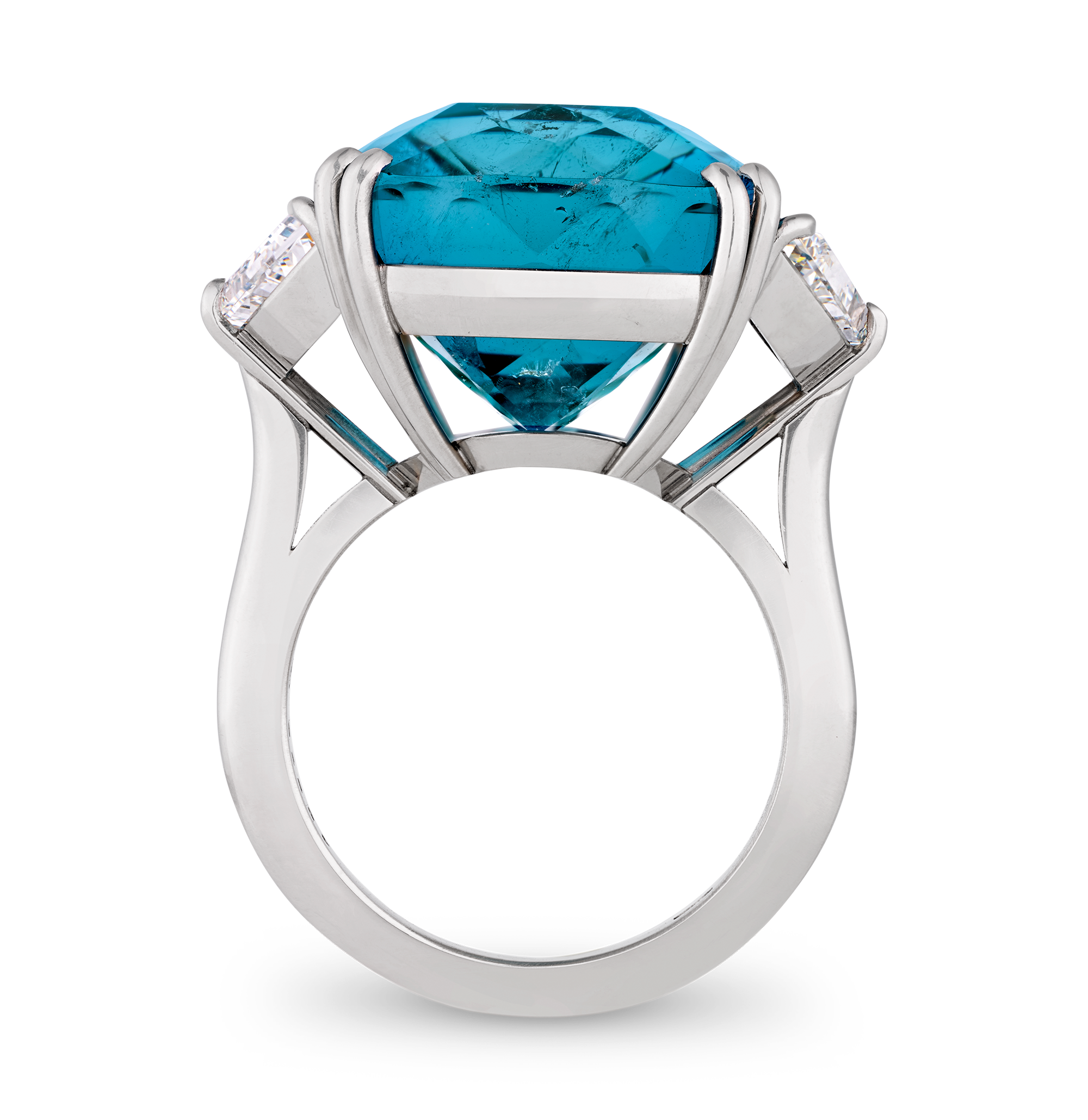 Unheated Brazilian Paraiba Ring, 23.50 carats