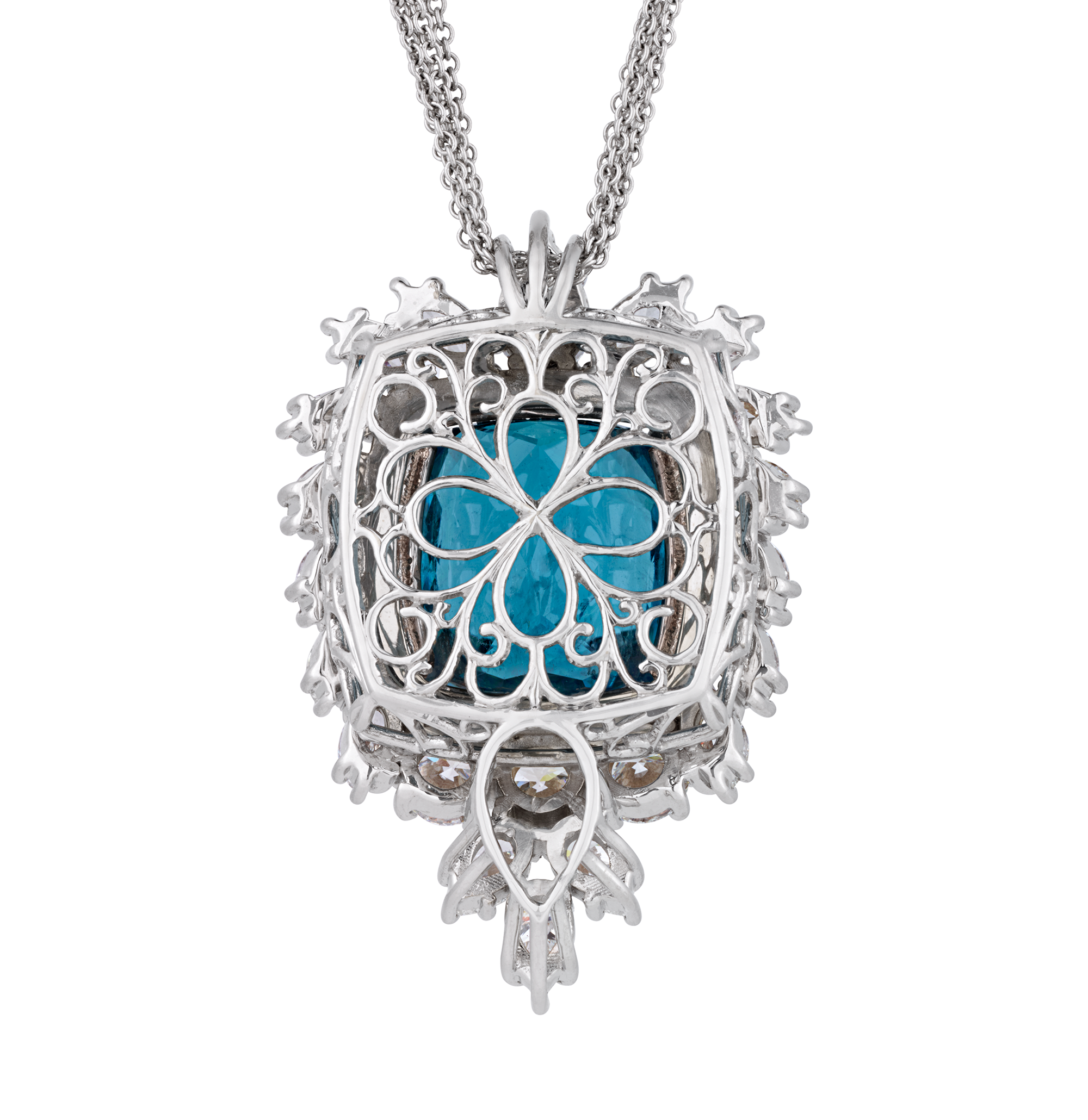 Unheated Brazilian Paraiba Pendant, 23.50 carats