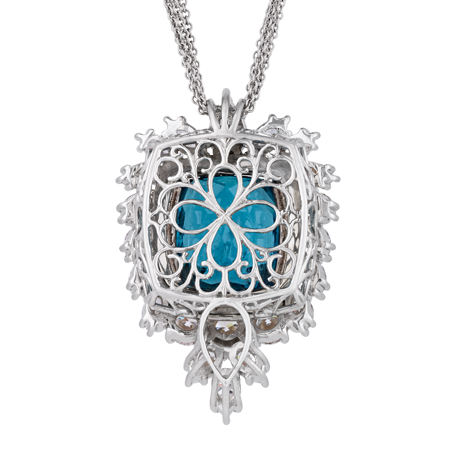 Unheated Brazilian Paraiba Pendant, 23.50 carats