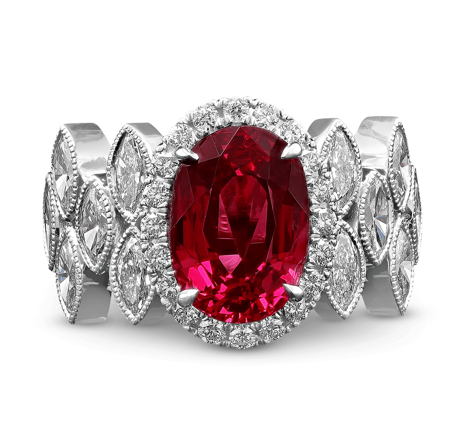 Unheated Thai Ruby Ring, 4.74 Carats