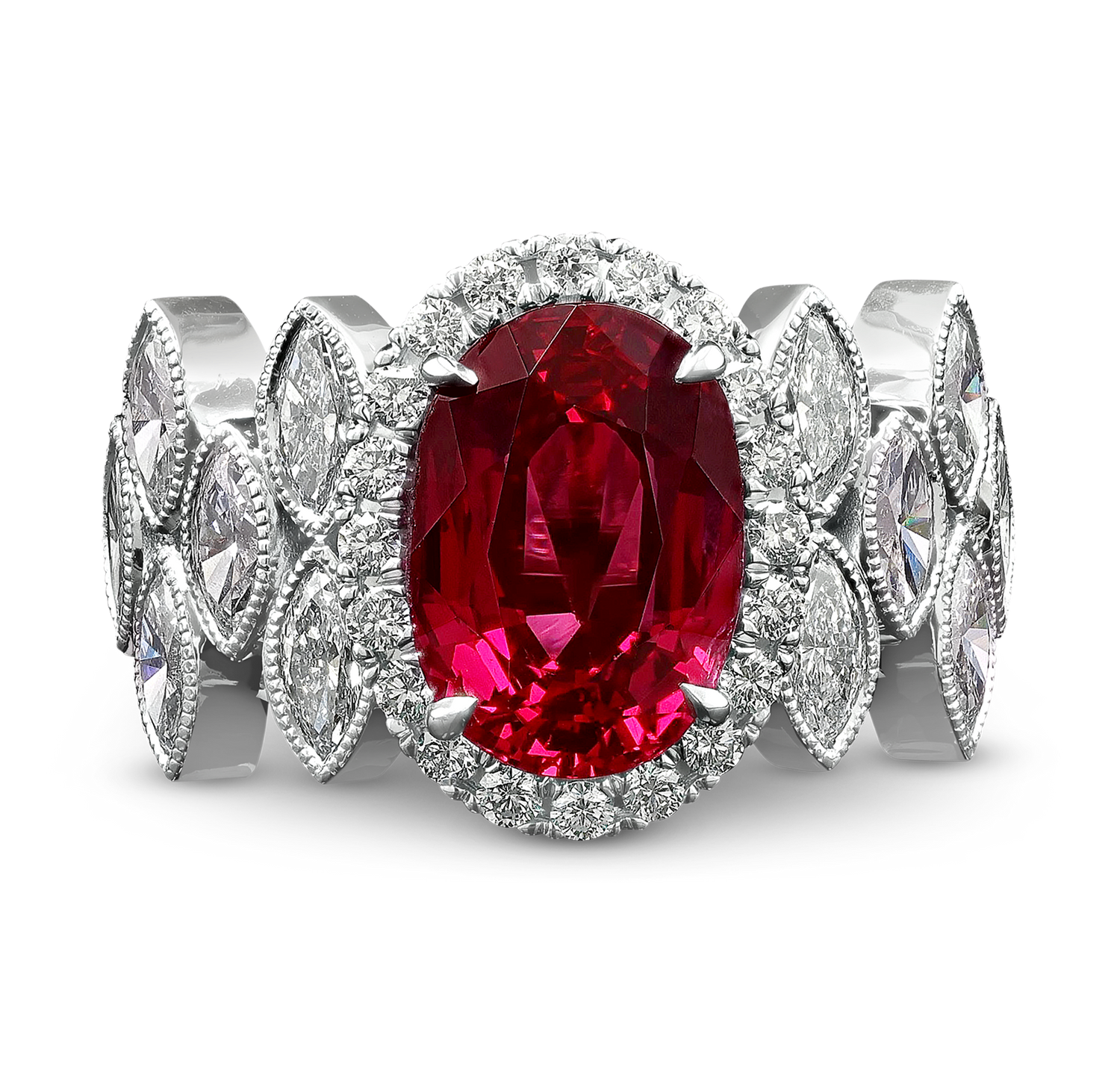 Unheated Thai Ruby Ring, 4.74 Carats
