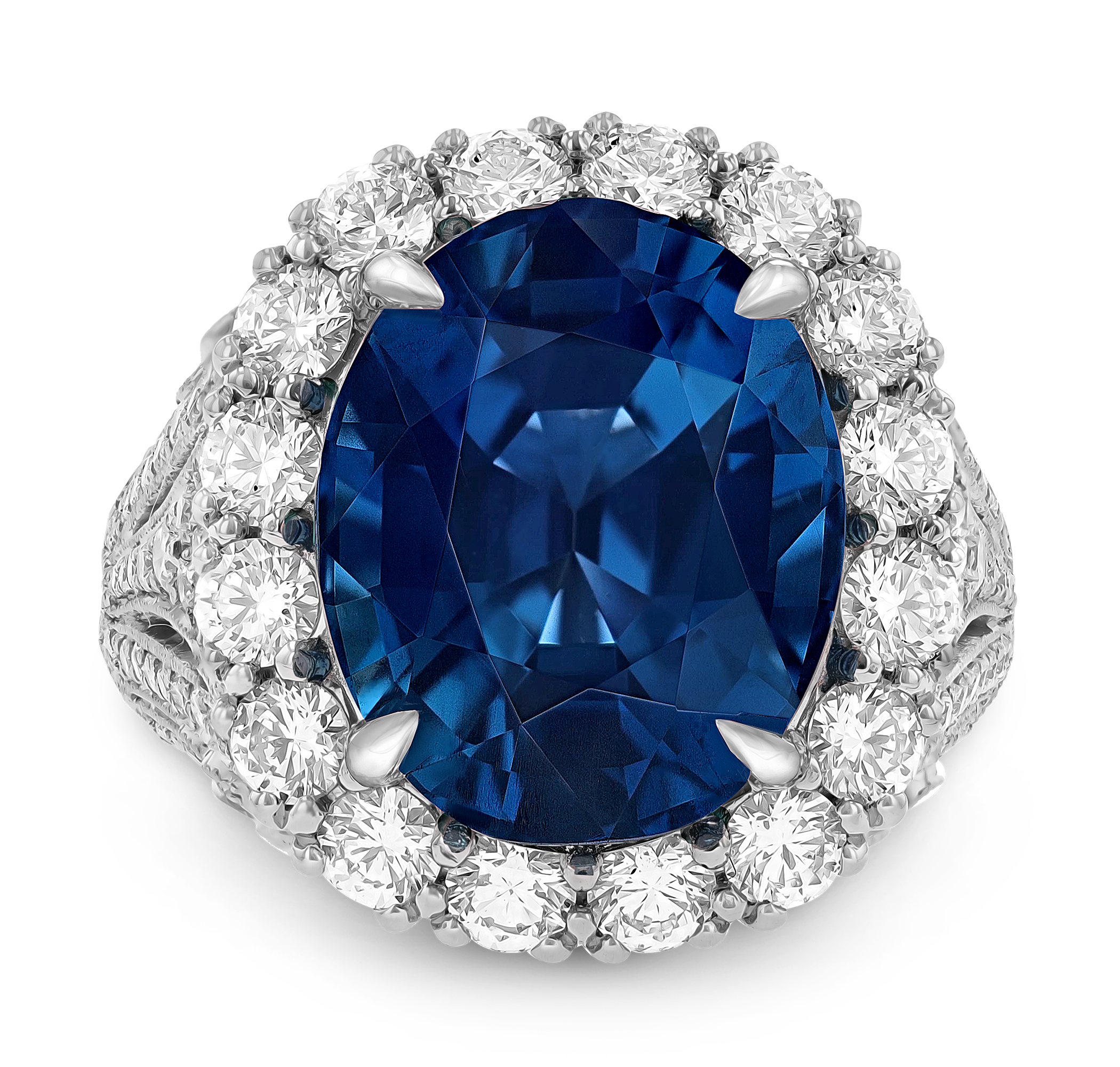 Unheated Thai Sapphire Ring, 12.12 carats