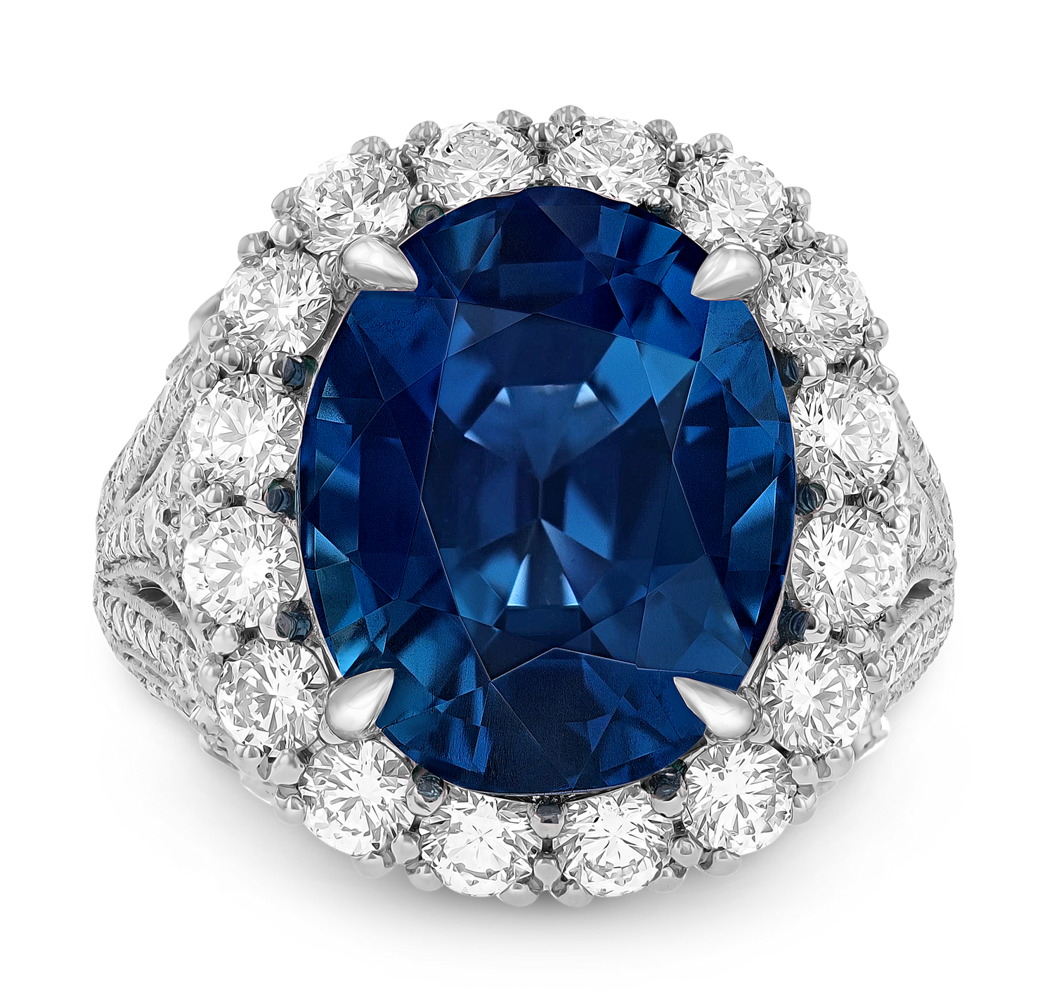 Unheated Thai Sapphire Ring, 12.12 carats