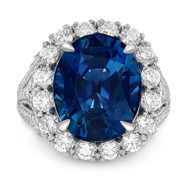 Unheated Thai Sapphire Ring, 12.12 Carats