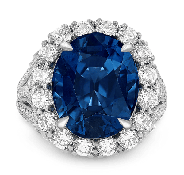 Unheated Thai Sapphire Ring, 12.12 Carats