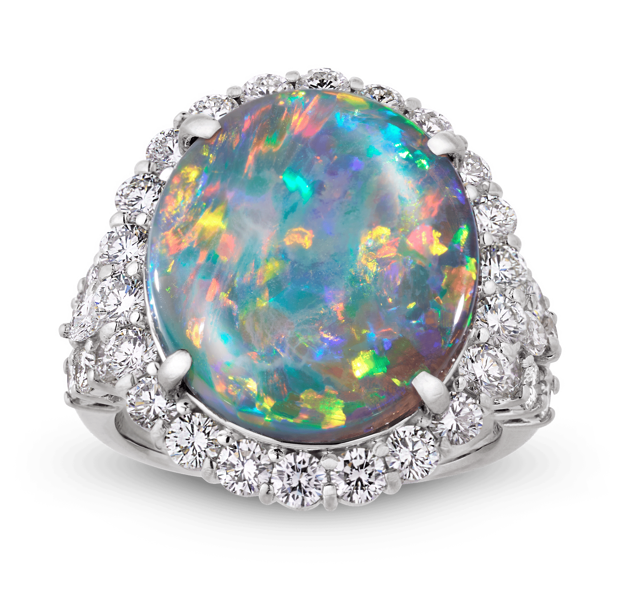 Black Opal Ring, 7.81 carats