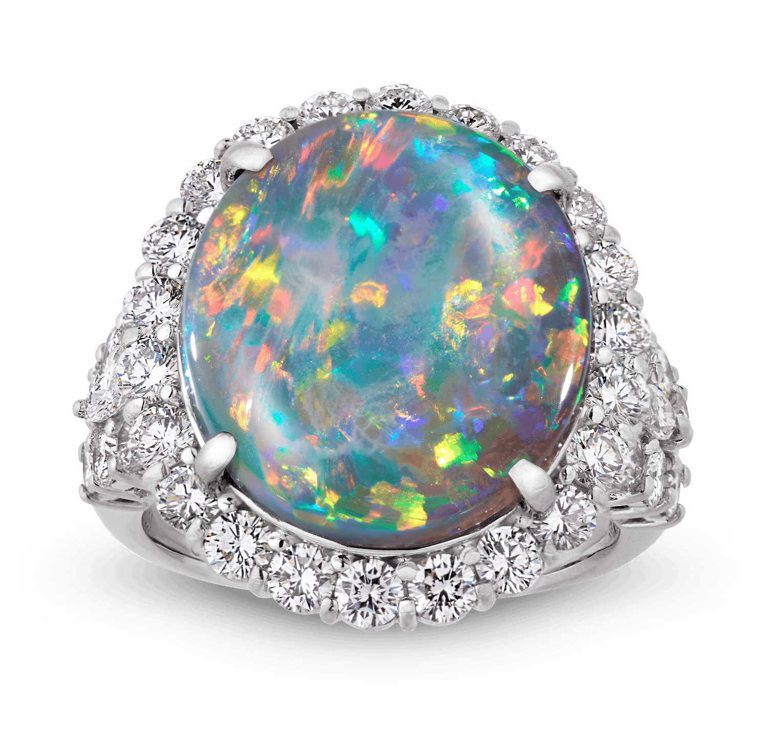 Black Opal Ring, 7.81 carats