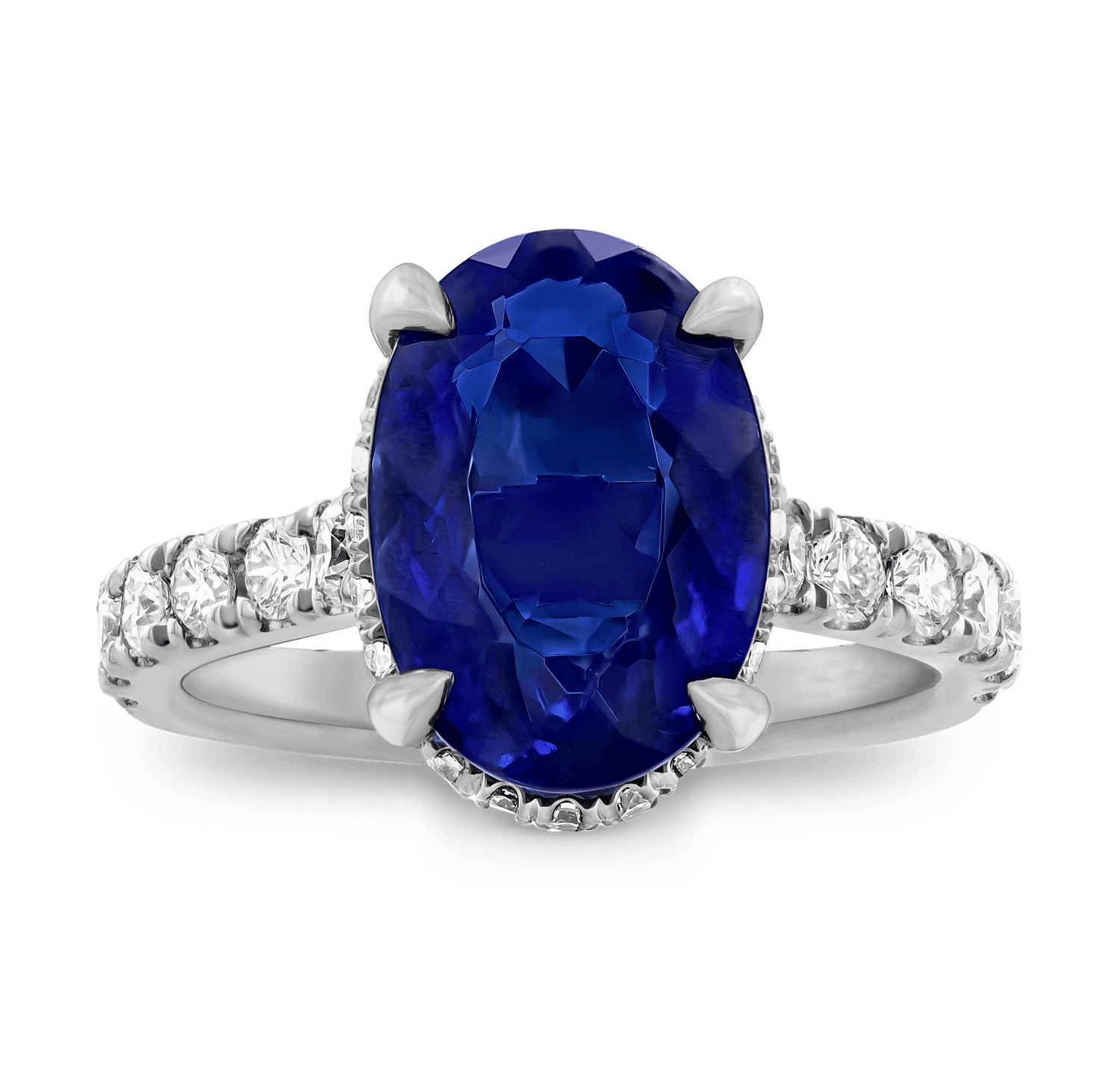 Unheated Brazilian Paraiba Tourmaline Ring, 4.14 carats