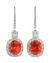 Spessartine Garnet and Diamond Earrings, 9.66 Carats