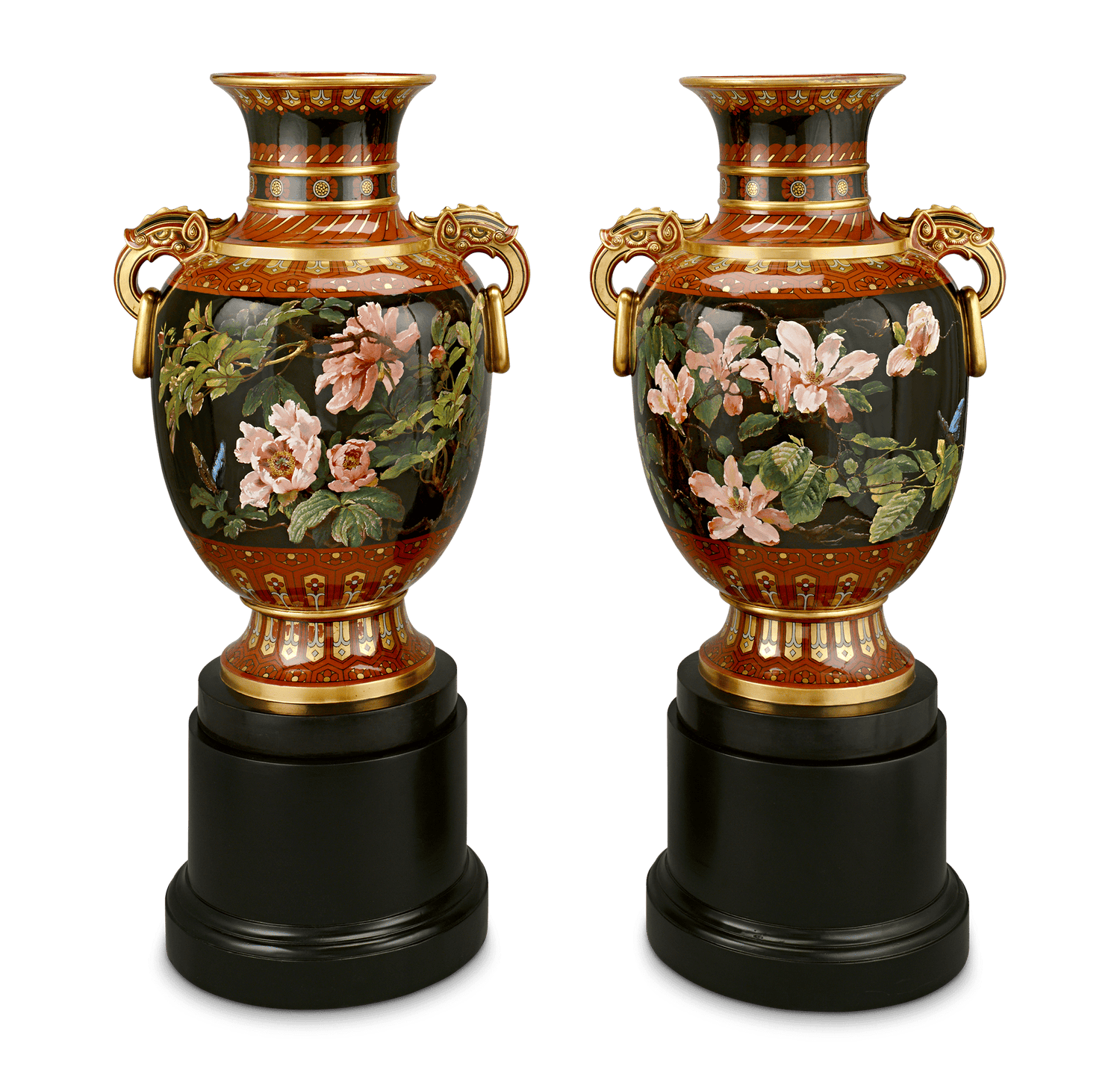 Pair of Minton Exhibition Vases