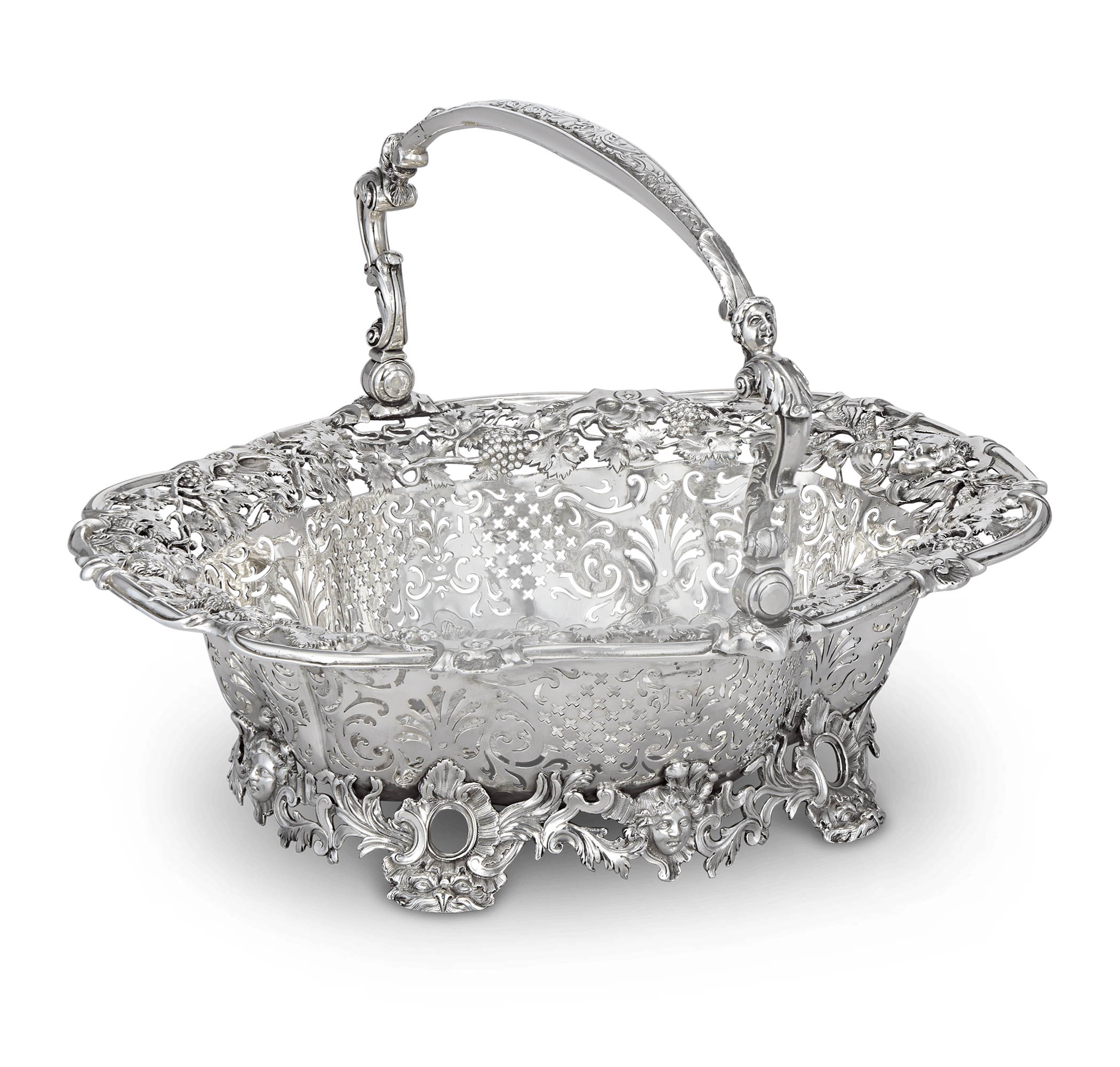 Georgian Silver Basket by Peter Archambo