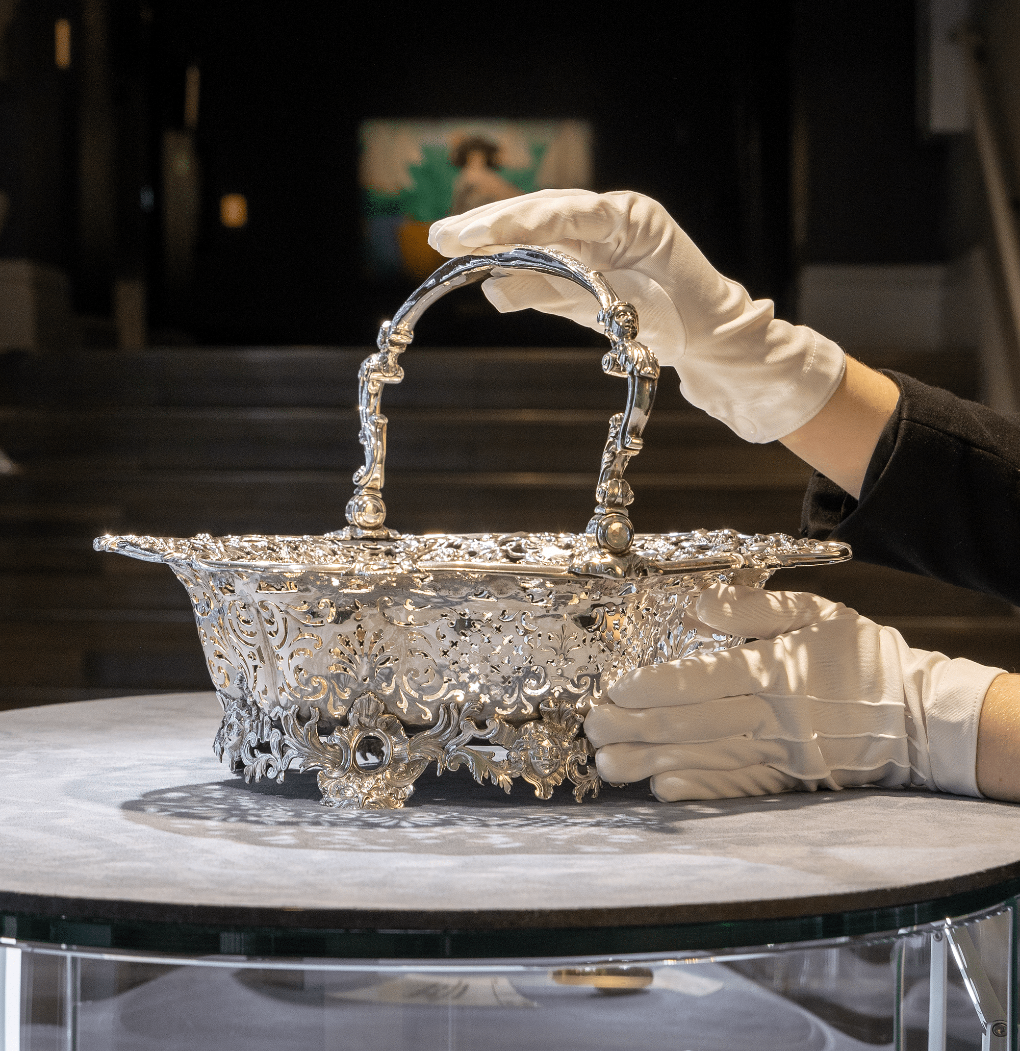 Georgian Silver Basket by Peter Archambo