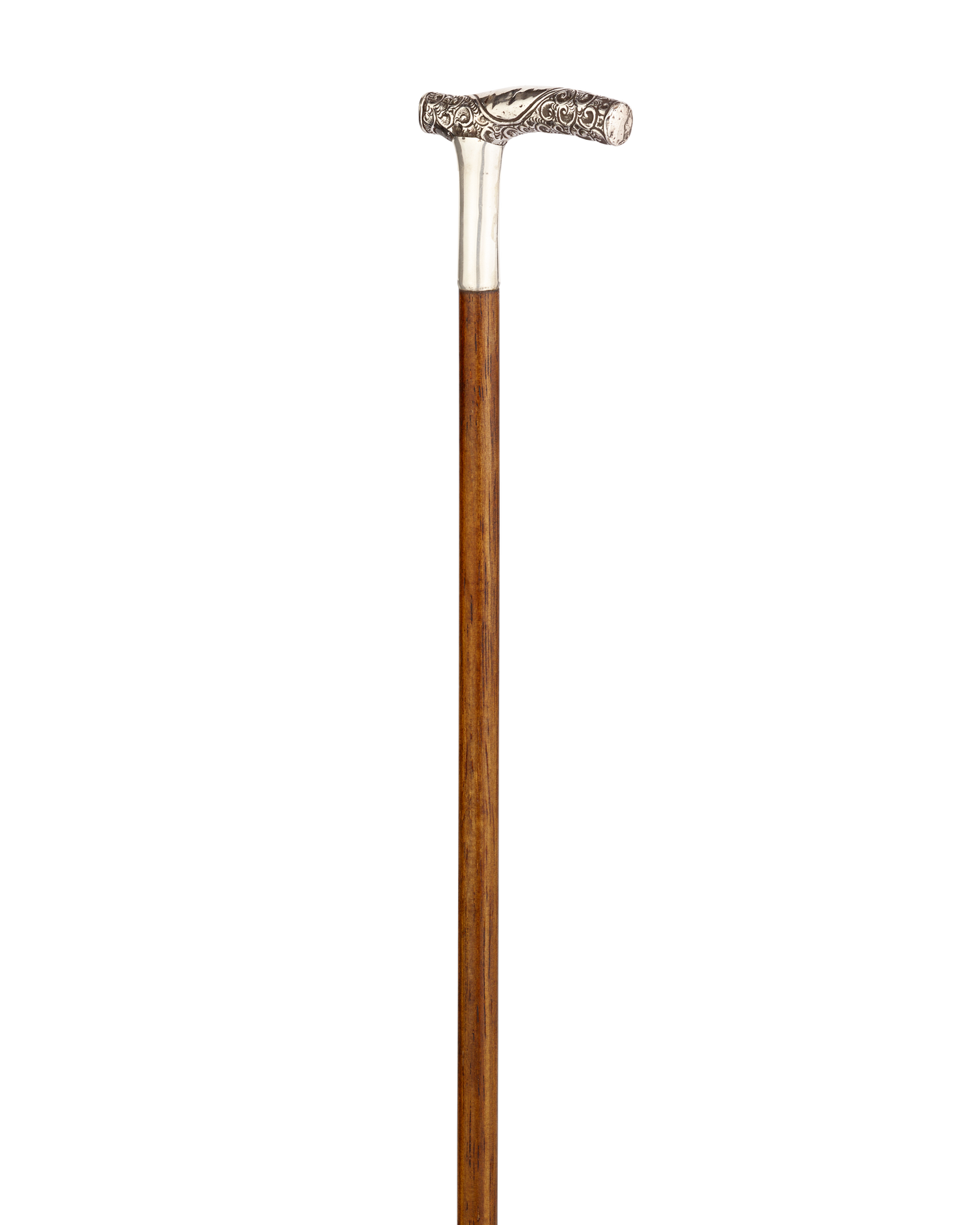 Antique Cane with Silver Crook Handle