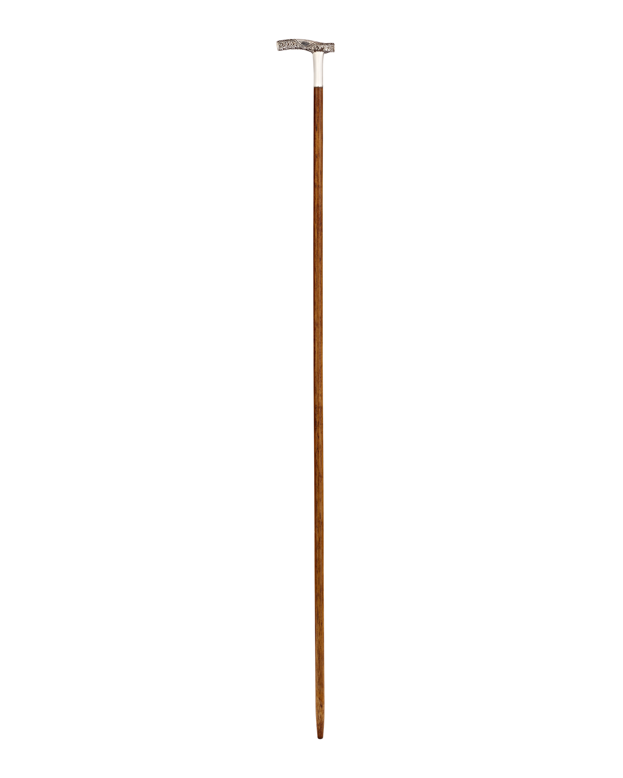 Antique Cane with Silver Crook Handle