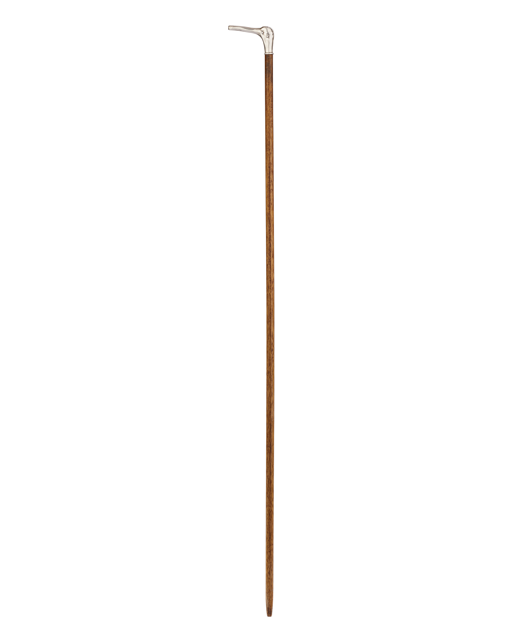 French Sterling Silver Crook Cane