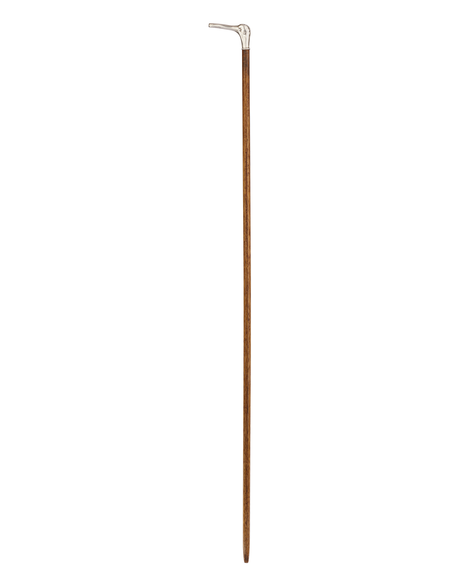 French Sterling Silver Crook Cane