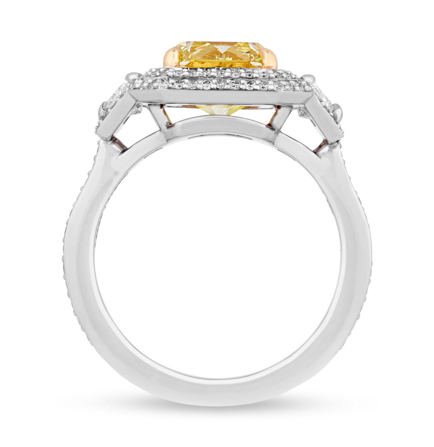 Fancy Vivid Yellow Diamond Ring, 3.26 Carats