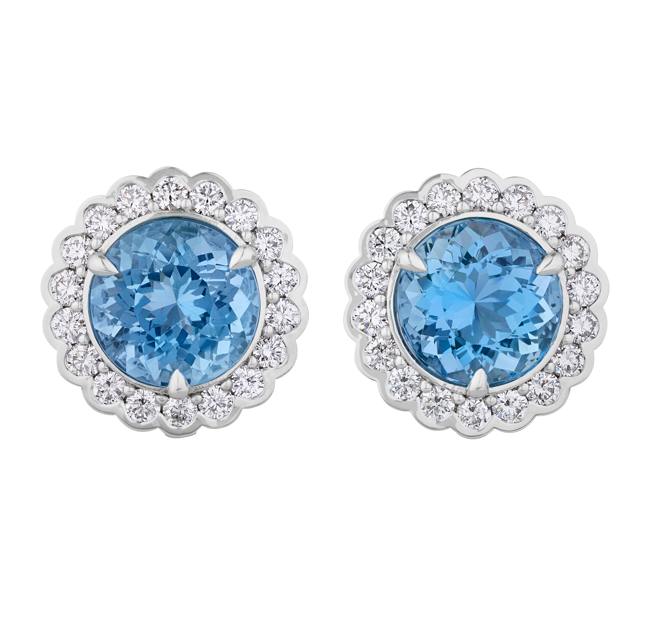 Aquamarine Earrings, 7.26 carats