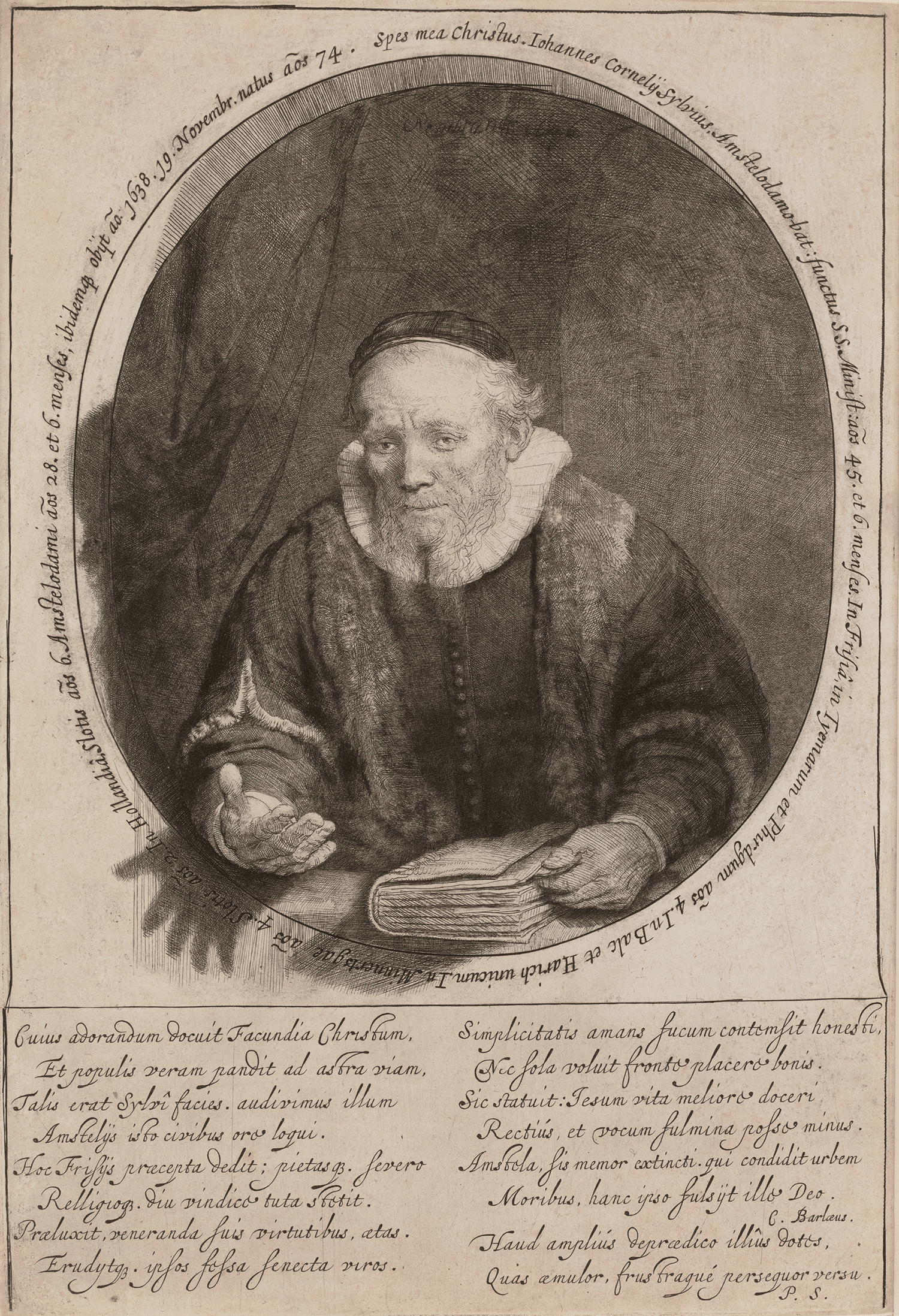 Jan Cornelis Sylvius, Preacher by Rembrandt Van Rijn