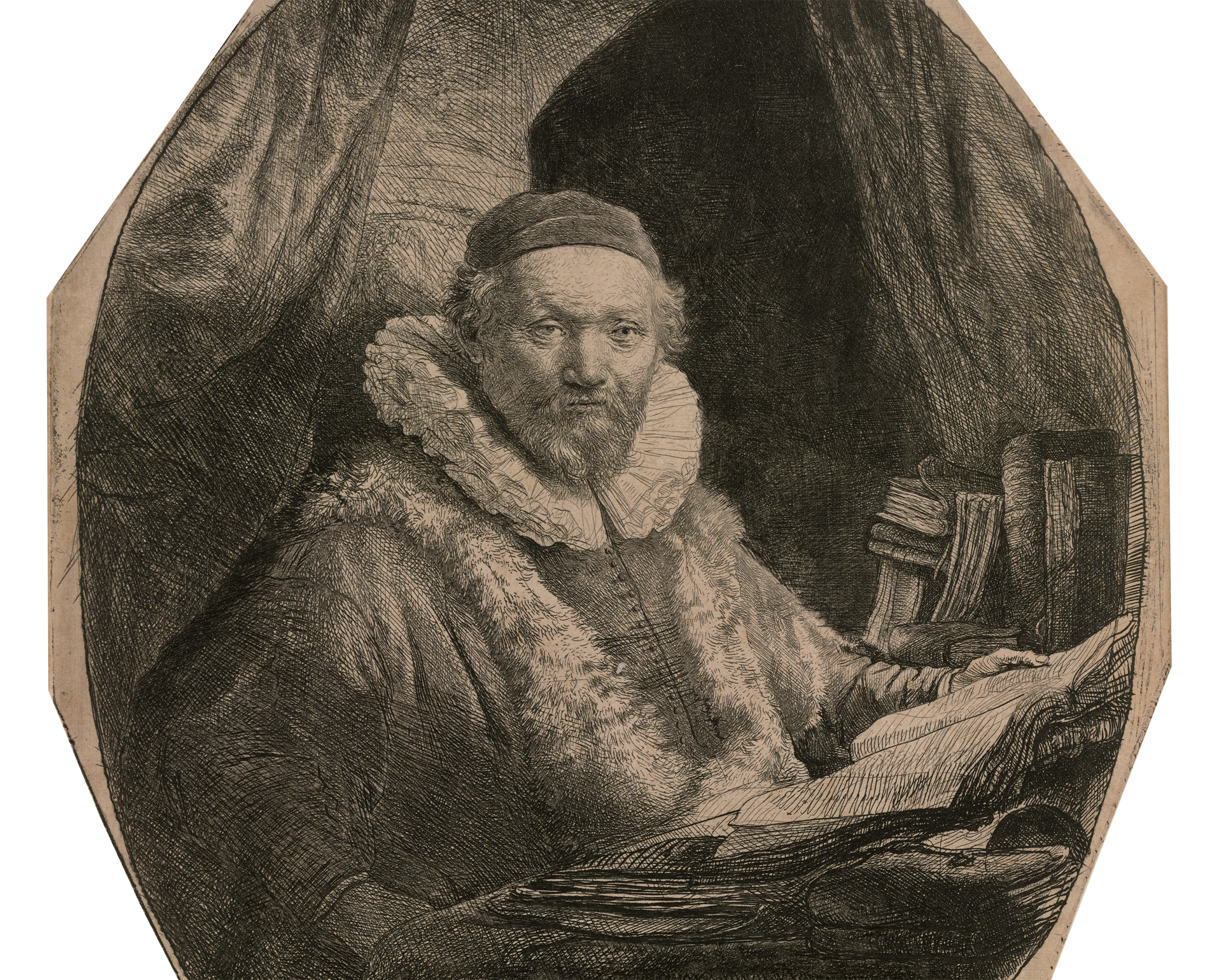 Jan Uytenbogaert, Preacher of the Remonstrants by Rembrandt van Rijn