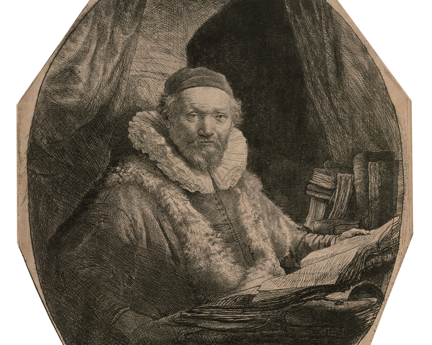 Jan Uytenbogaert, Preacher of the Remonstrants by Rembrandt van Rijn