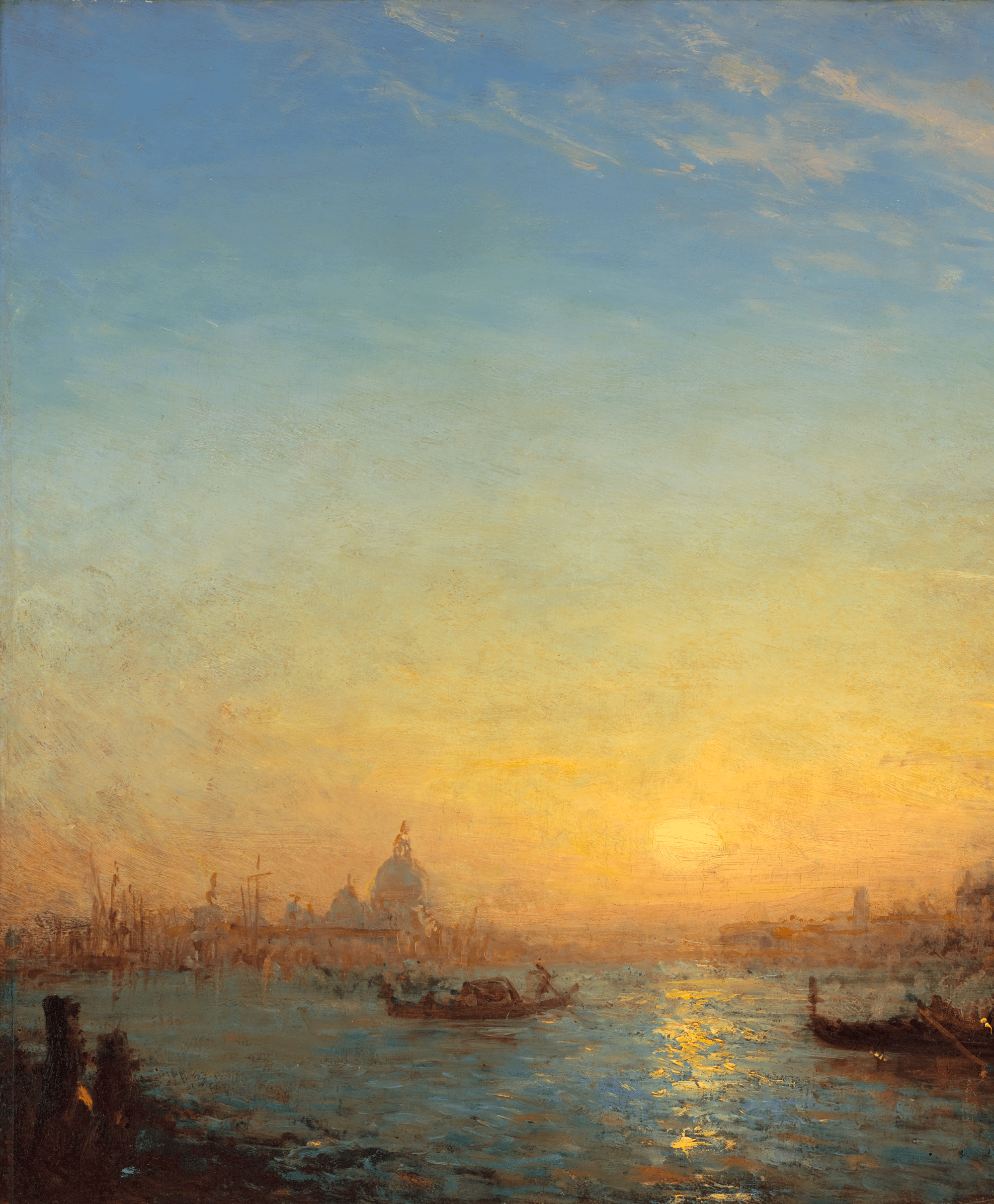 Coucher de soleil, quai des Esclavons by Félix Ziem