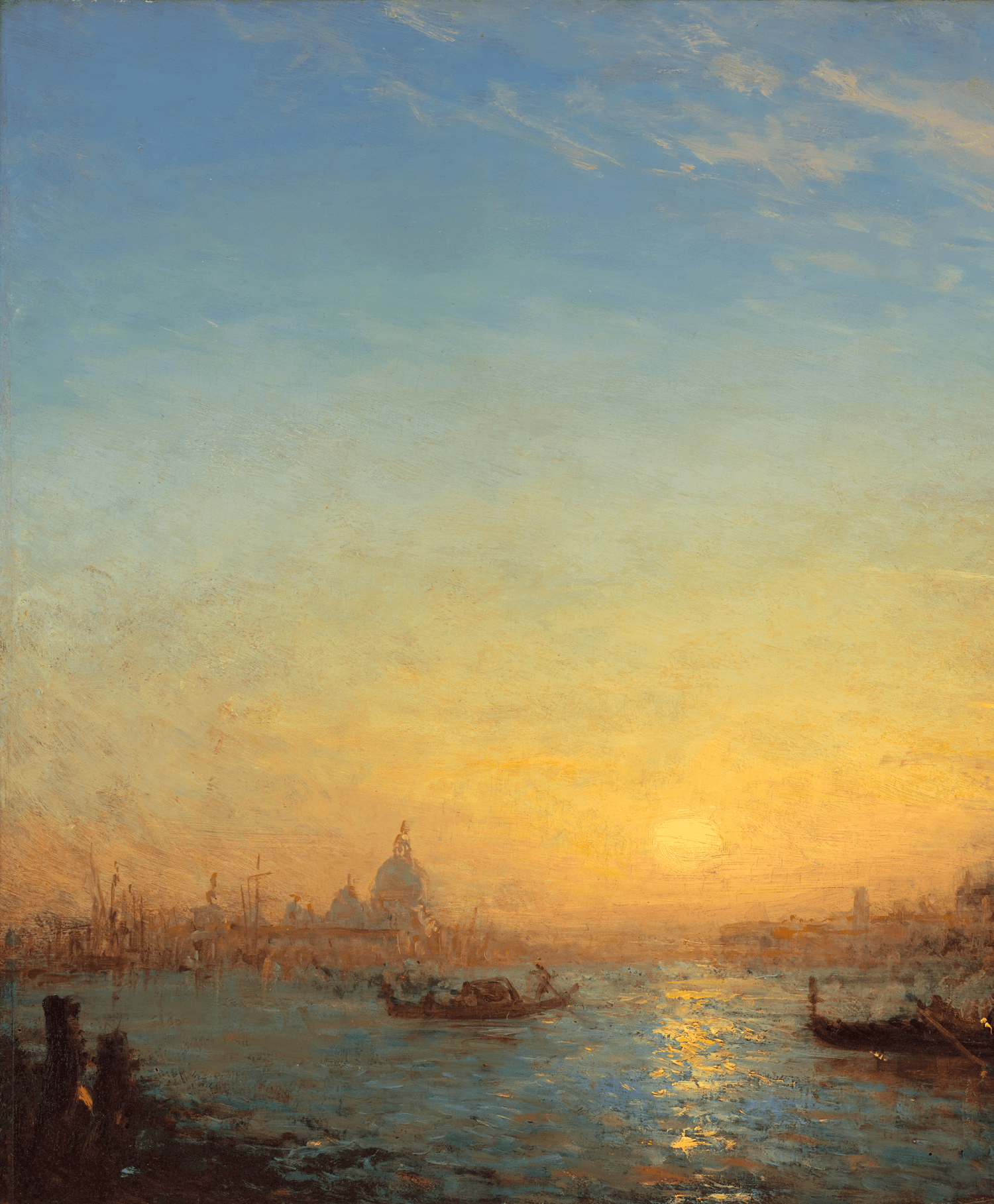 Coucher de soleil, quai des Esclavons by Félix Ziem