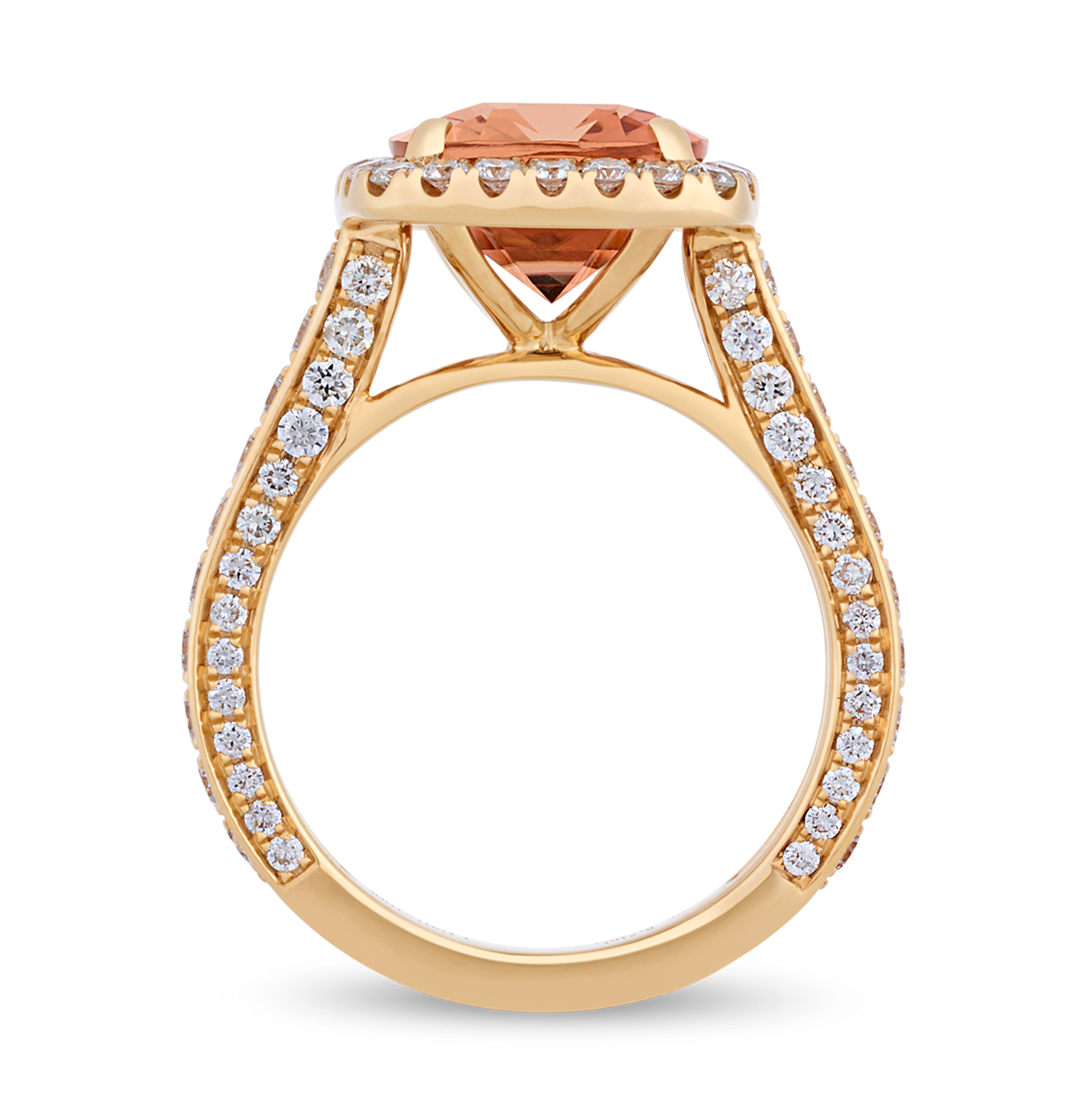 Honey Tourmaline Ring, 6.21 Carats