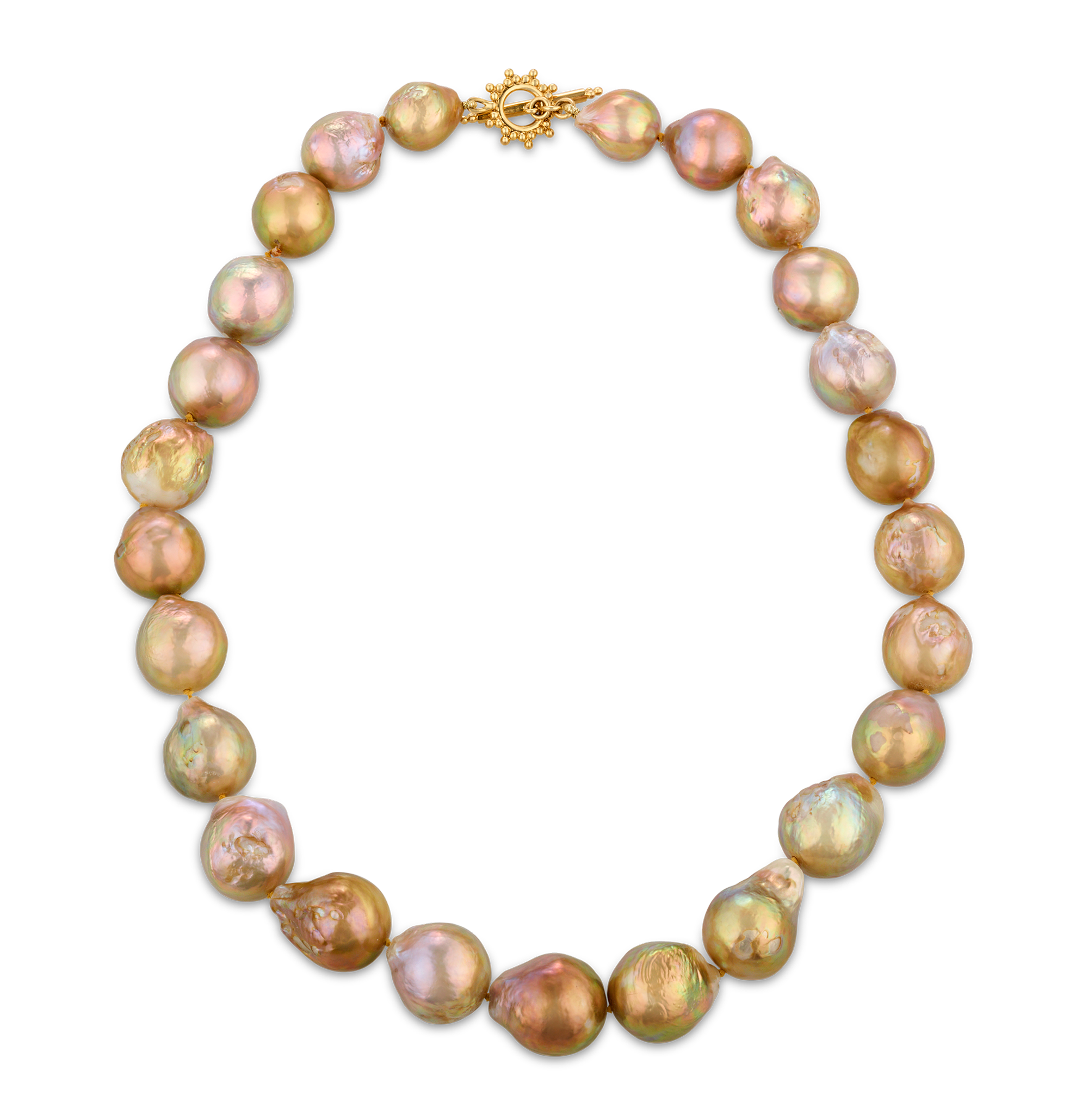 Yangtze Fireball Pearl Necklace, 13-16mm